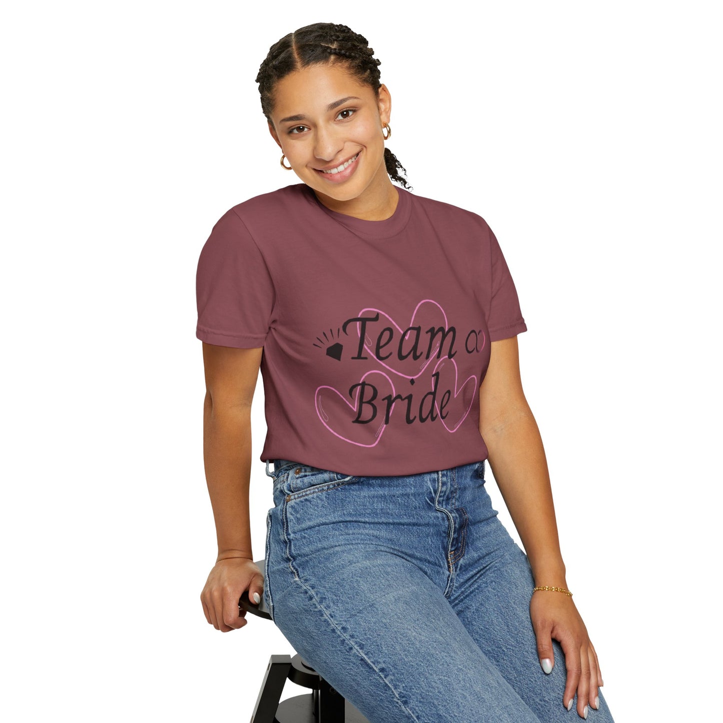 Team Bride to Be Black Text T-Shirt