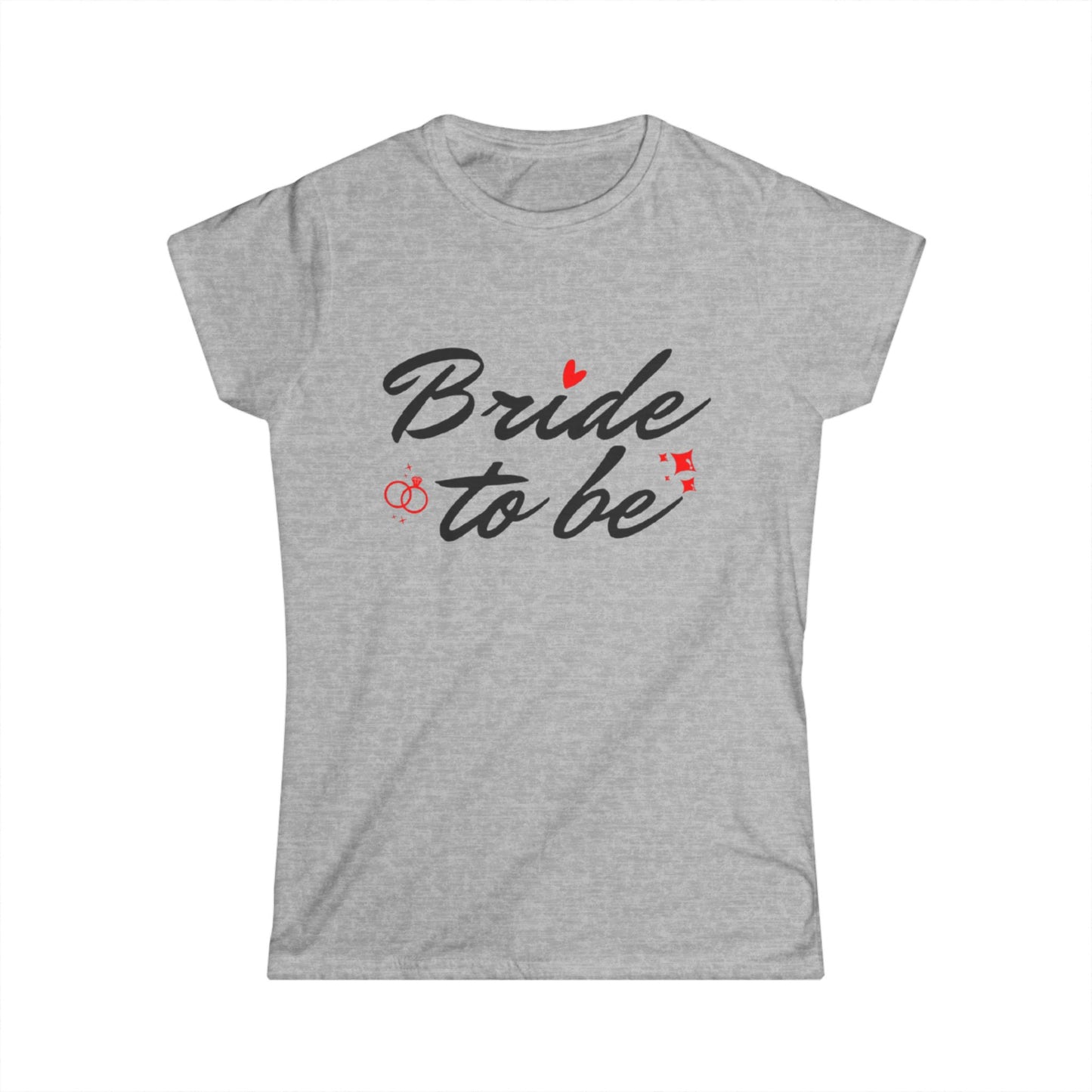 Bride to Be Black Text Women's Softstyle Tee