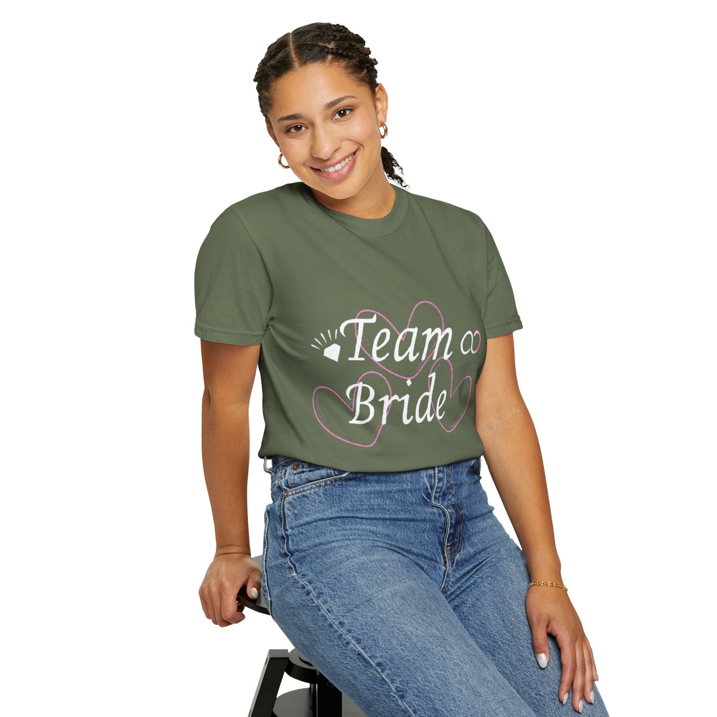 Team Bride White Text Tshirt