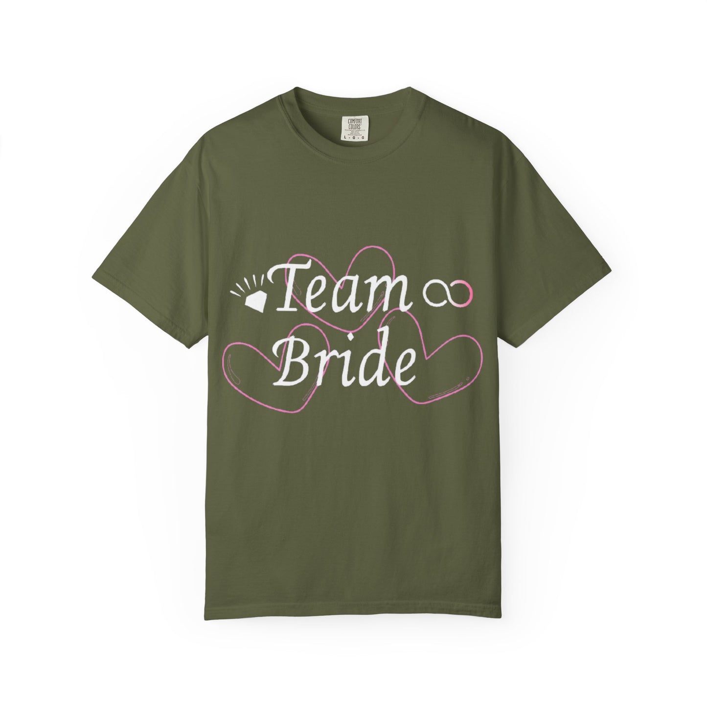 Team Bride White Text Tshirt