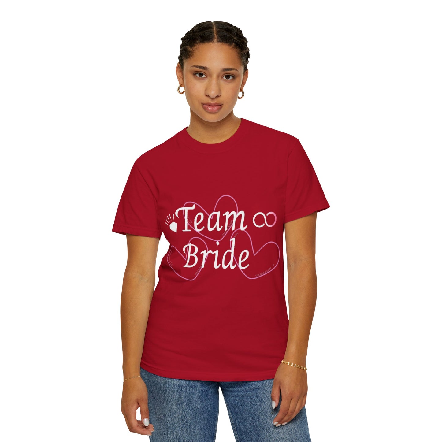 Team Bride White Text Tshirt