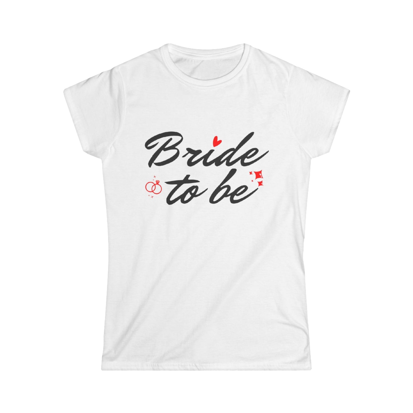 Bride to Be Black Text Women's Softstyle Tee