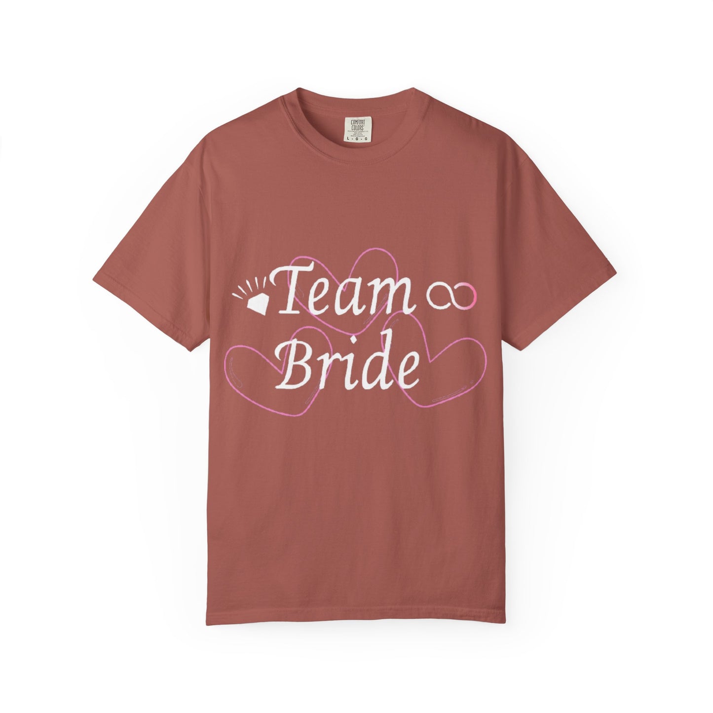 Team Bride White Text Tshirt