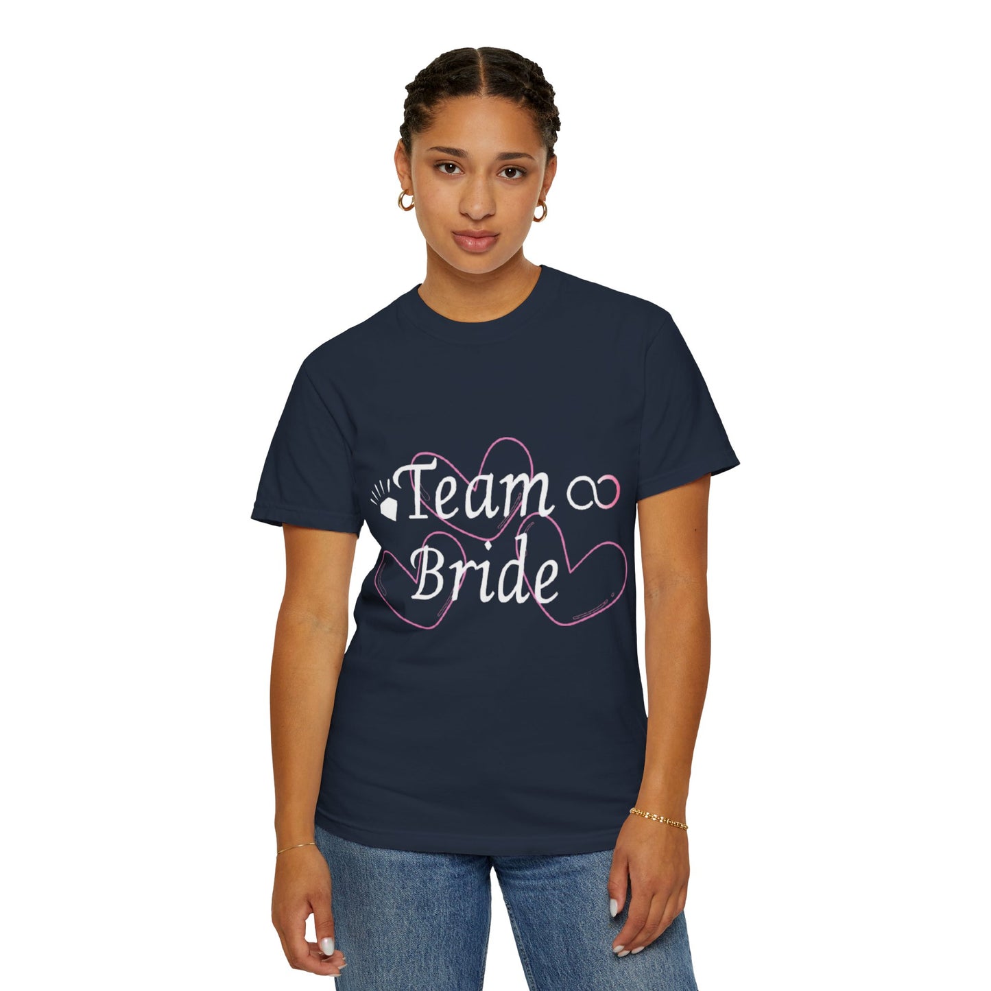 Team Bride White Text Tshirt