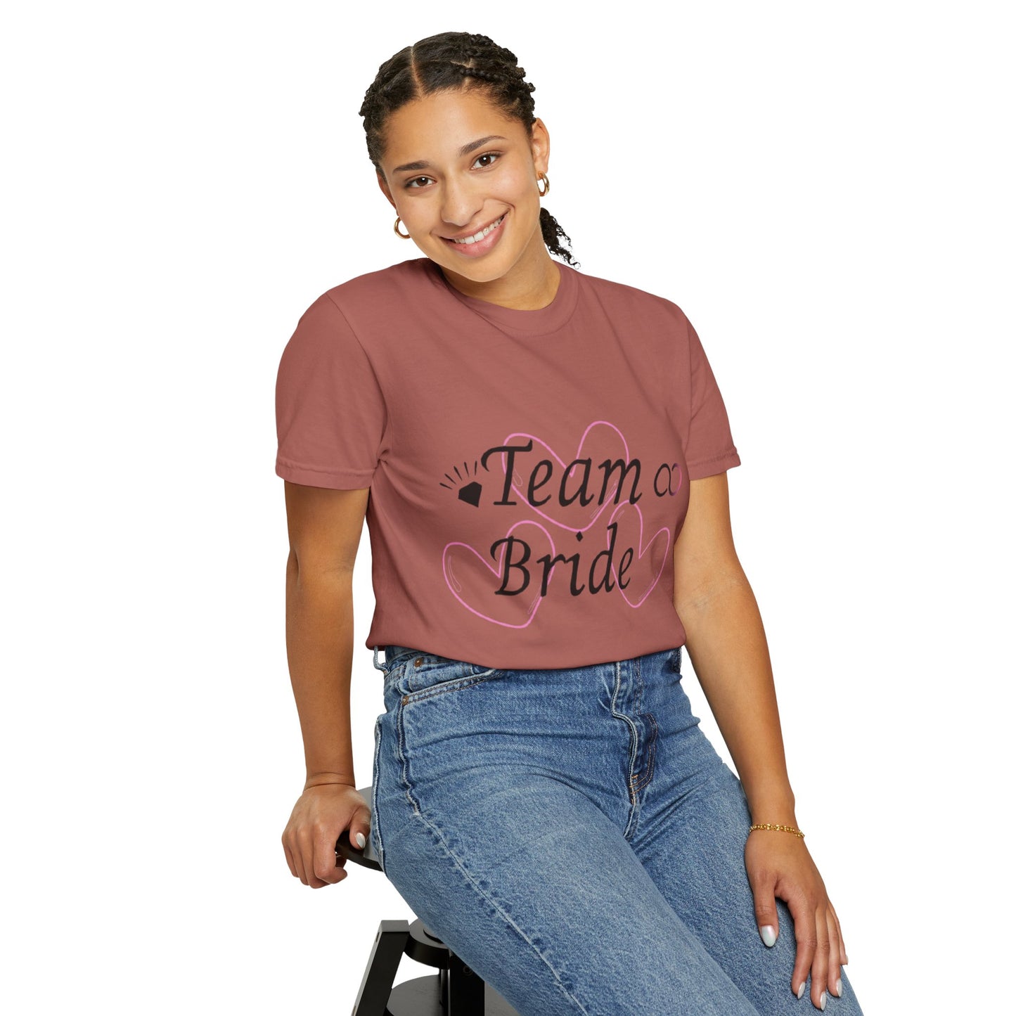 Team Bride to Be Black Text T-Shirt