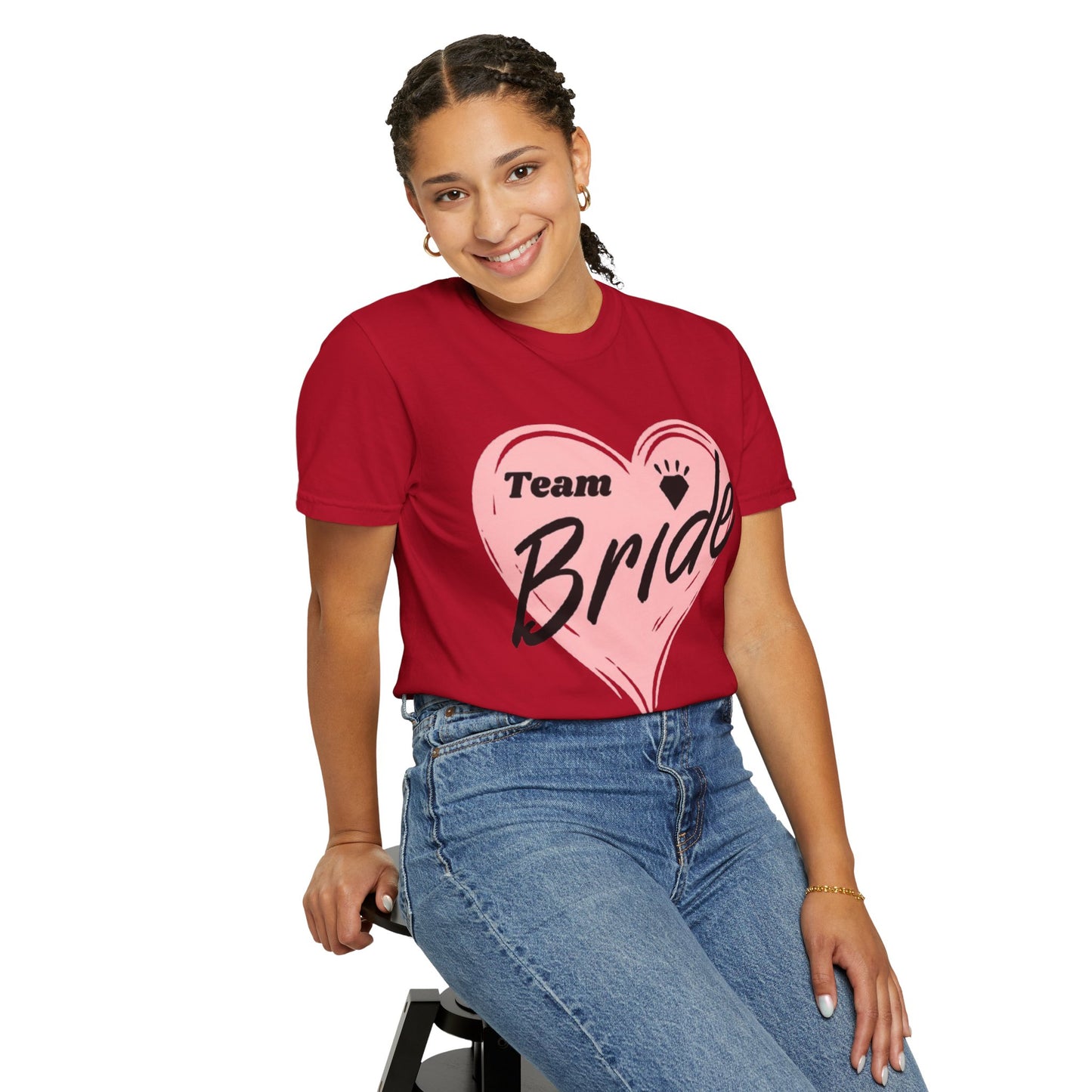 Team Bride Heart T-Shirt Wedding Tee