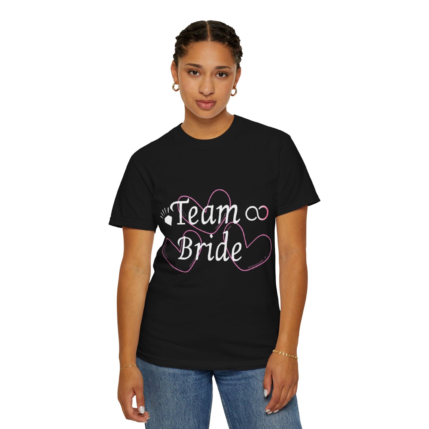 Team Bride White Text Tshirt