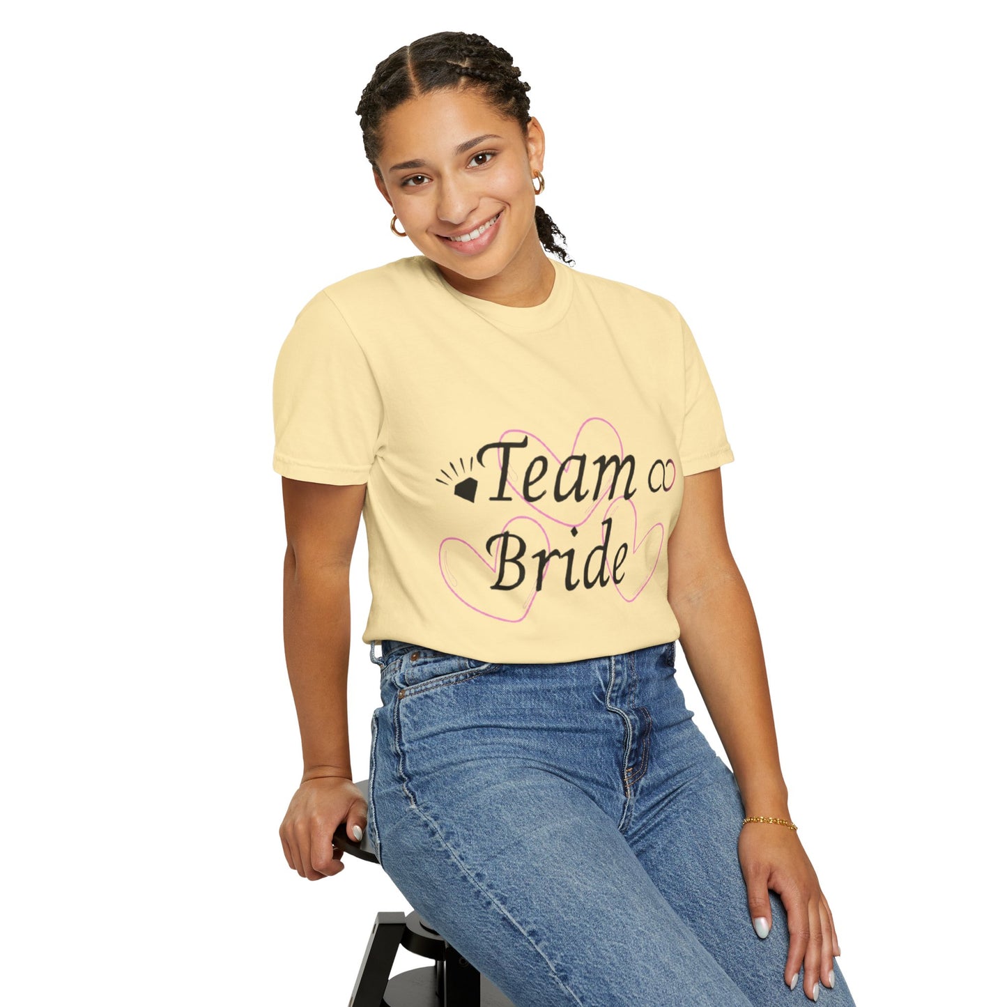 Team Bride to Be Black Text T-Shirt