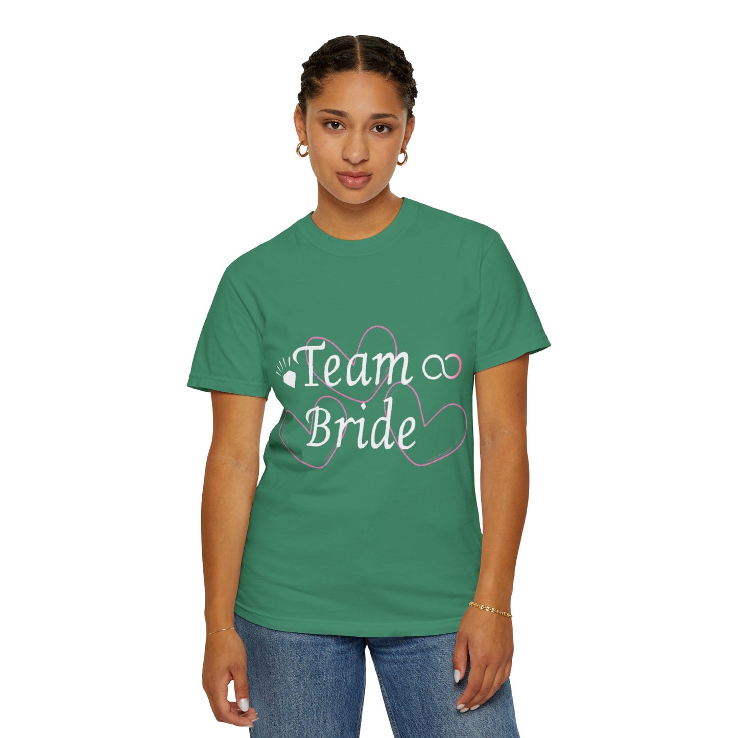 Team Bride White Text Tshirt