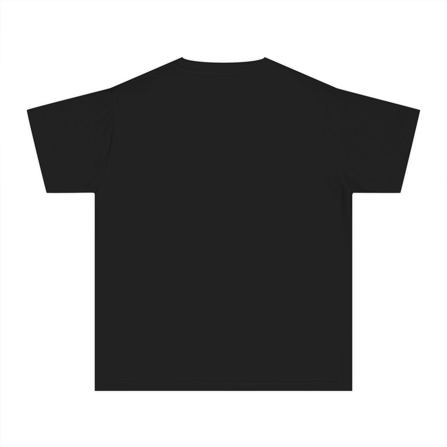 Youth Midweight Tee with Playful Face Design (Orange)