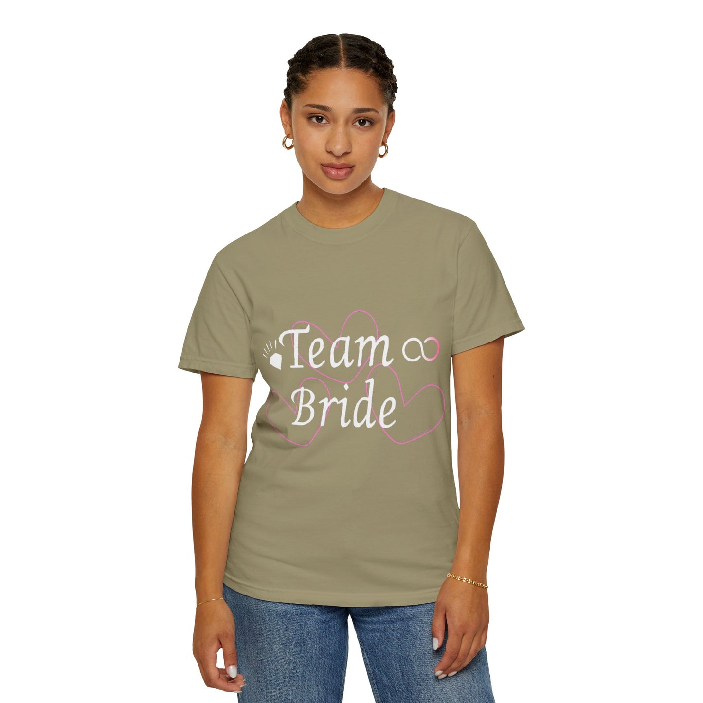 Team Bride White Text Tshirt