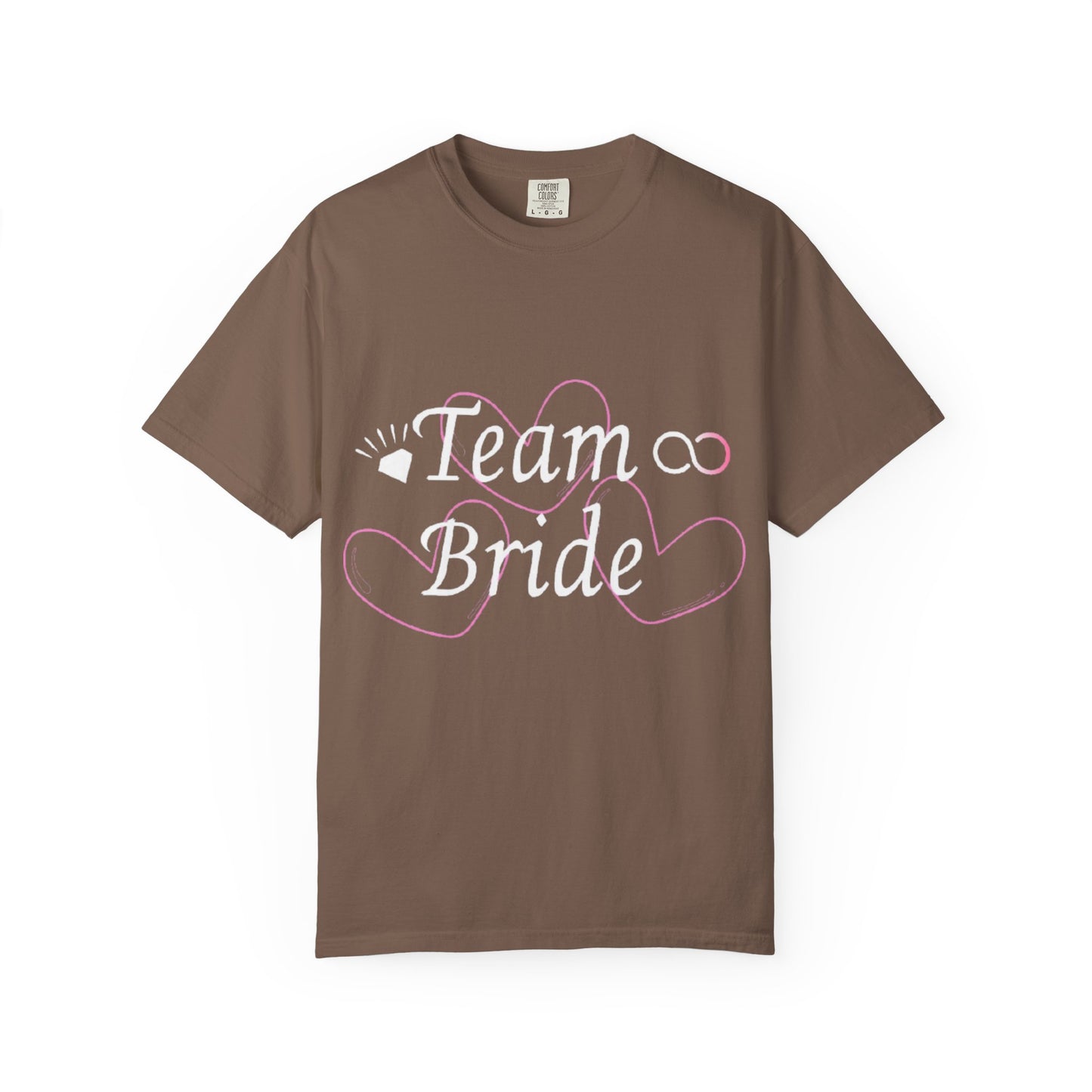 Team Bride White Text Tshirt