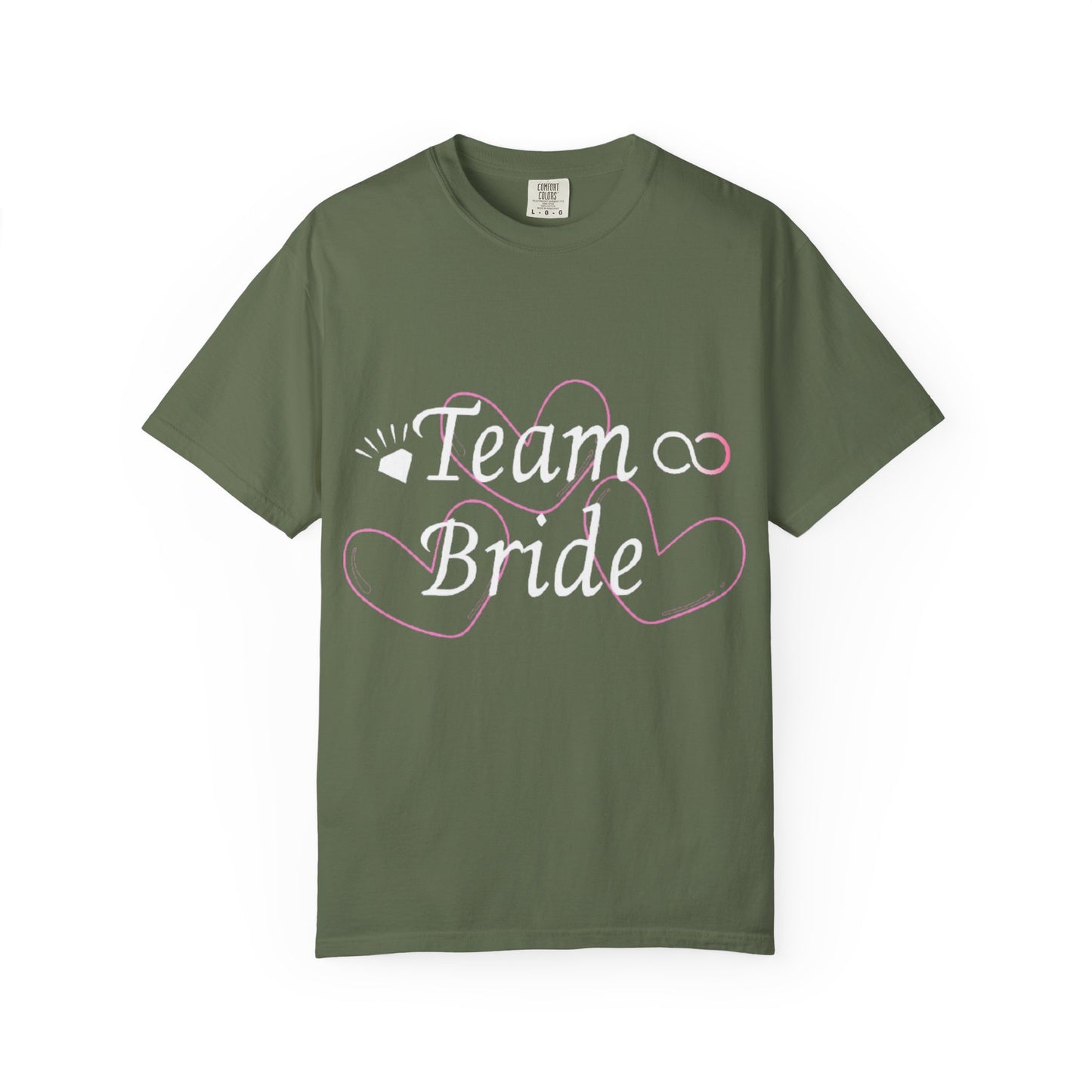 Team Bride White Text Tshirt