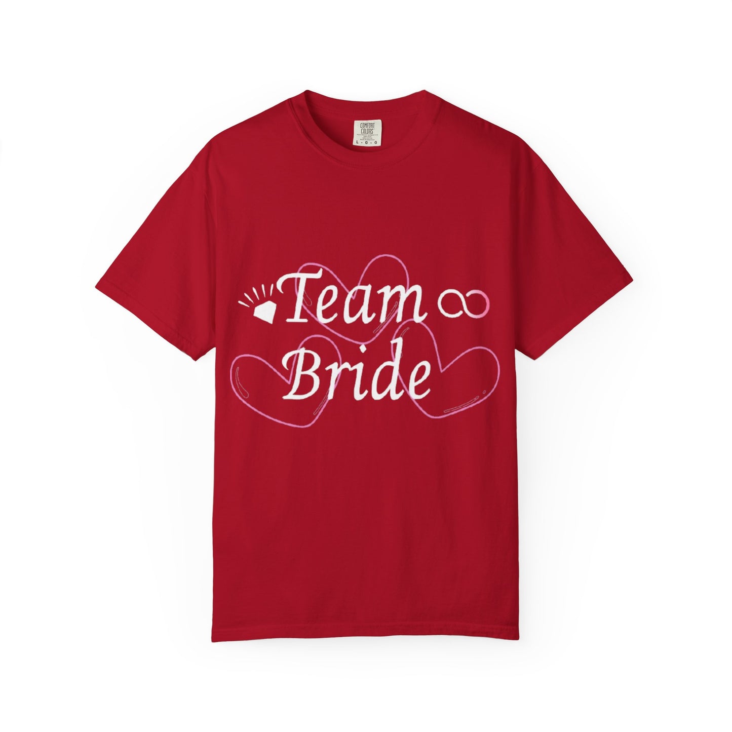 Team Bride White Text Tshirt