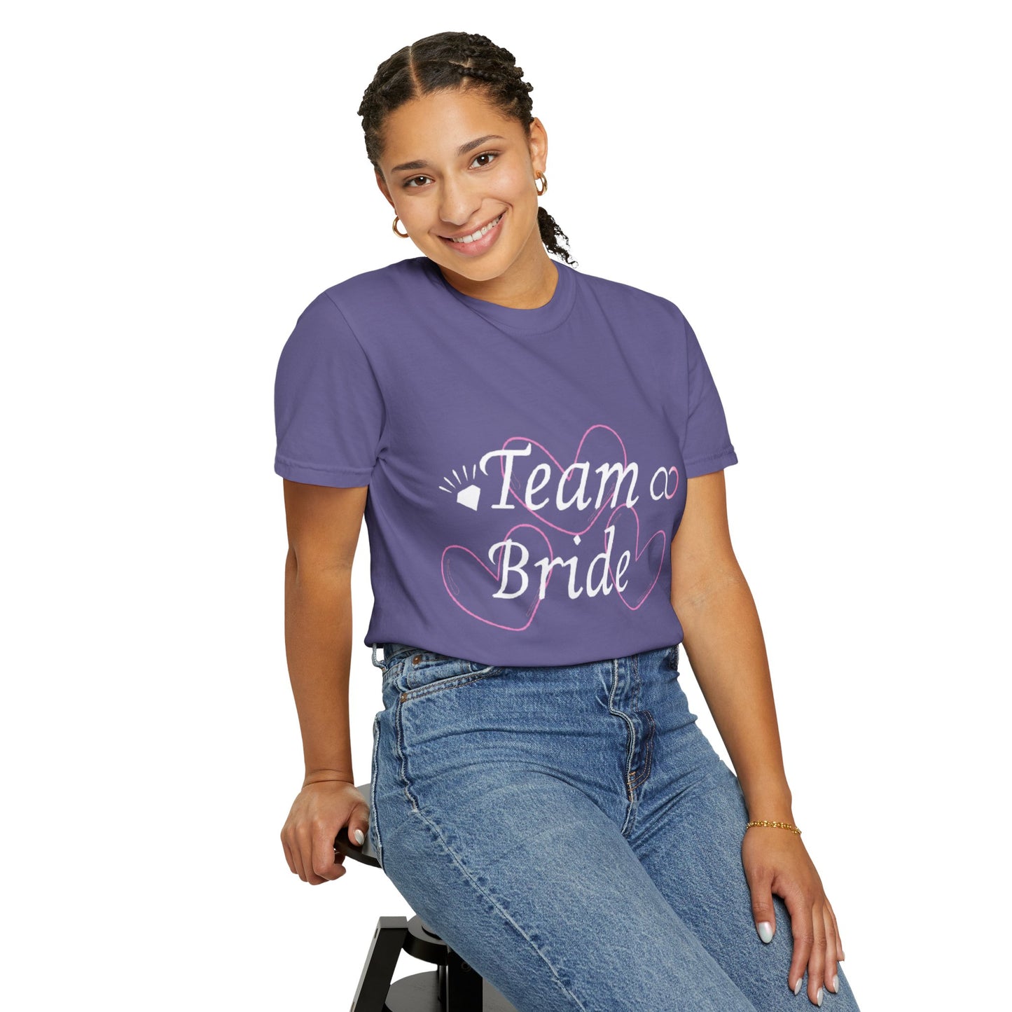 Team Bride White Text Tshirt