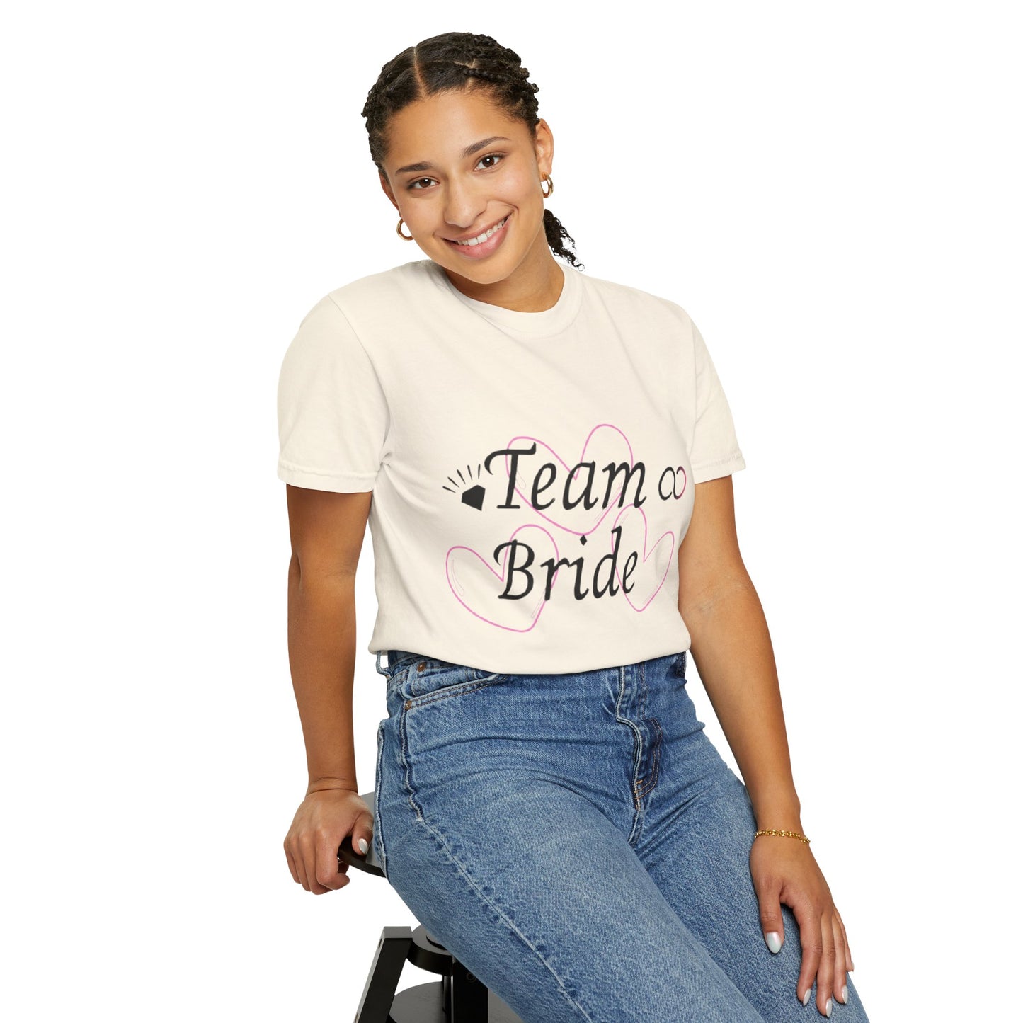 Team Bride to Be Black Text T-Shirt