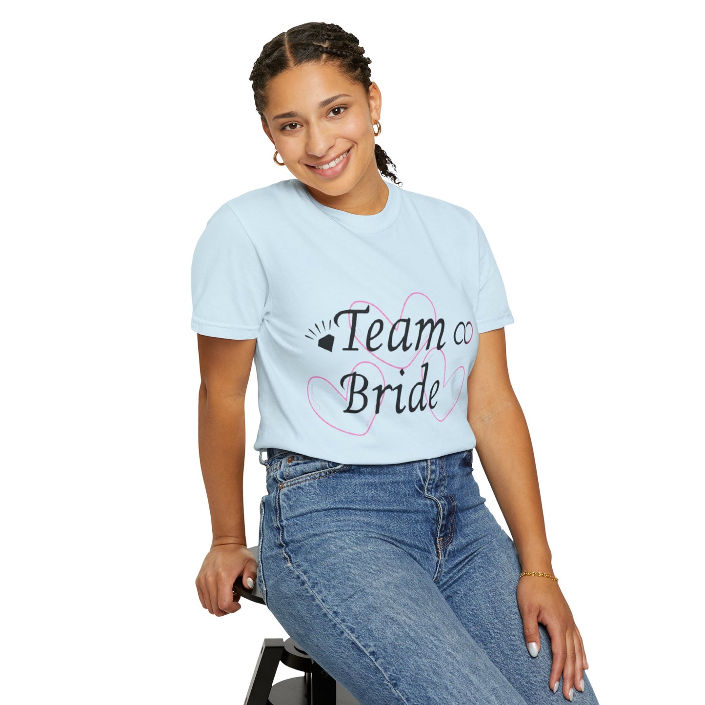 Team Bride to Be Black Text T-Shirt