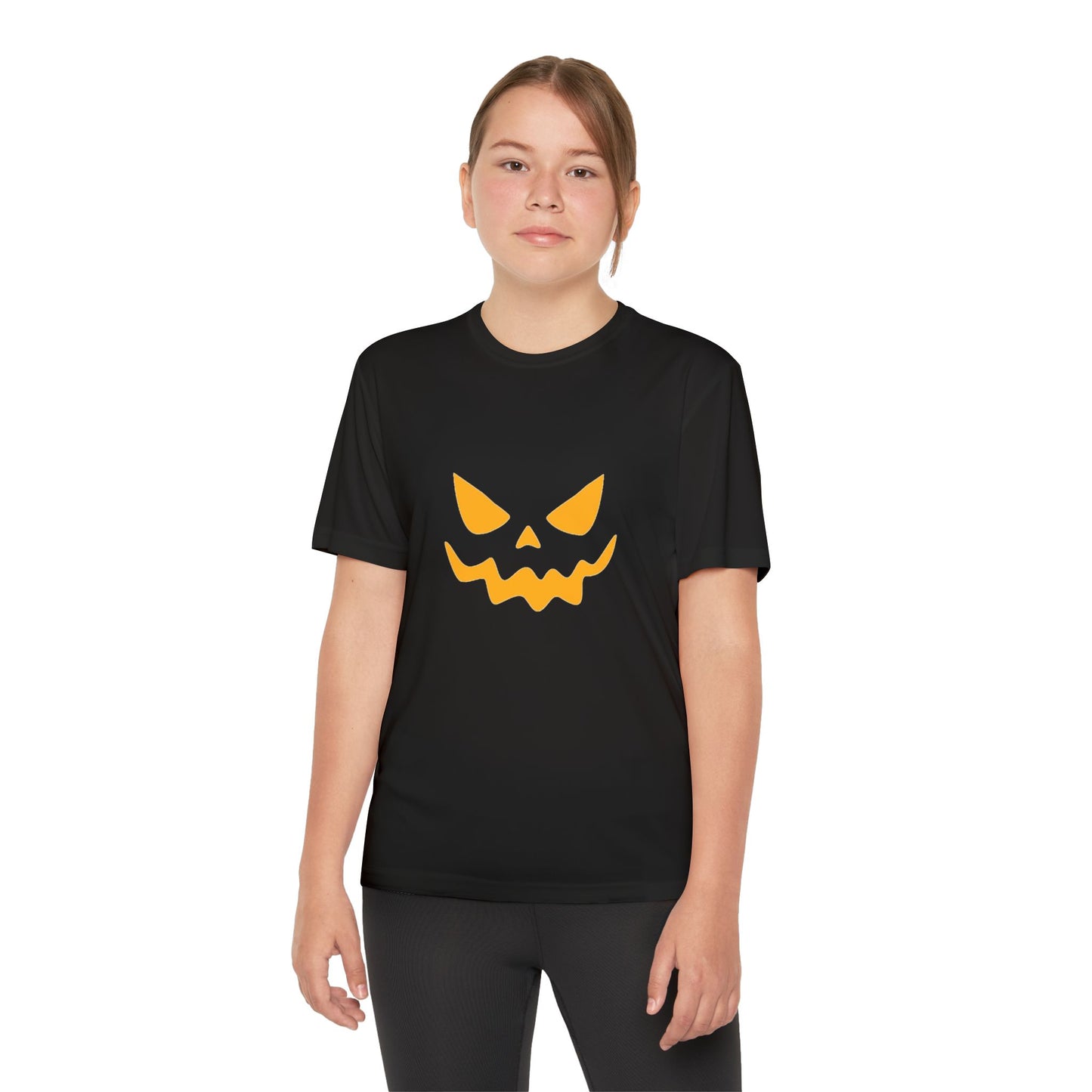 Youth Halloween Skull Tee (Orange)