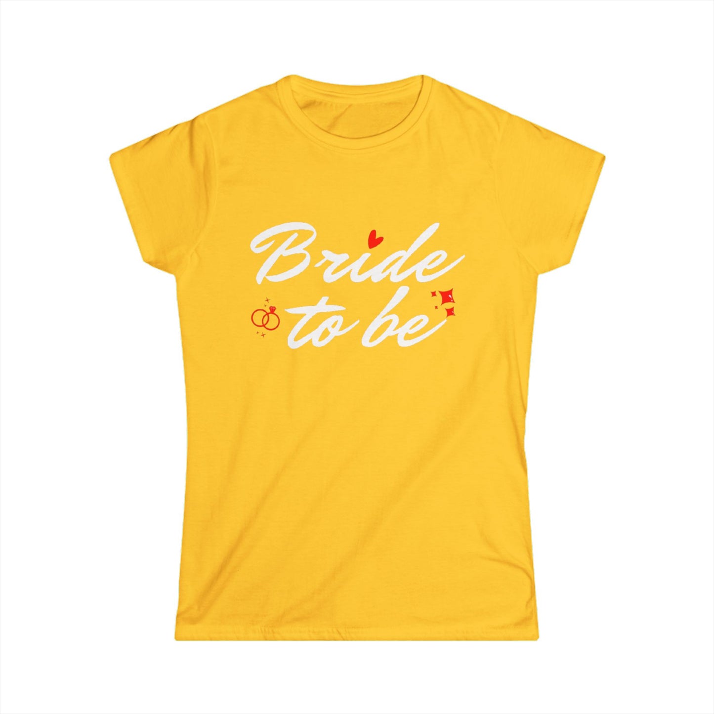 Bride to Be White Text Women's Softstyle Tee