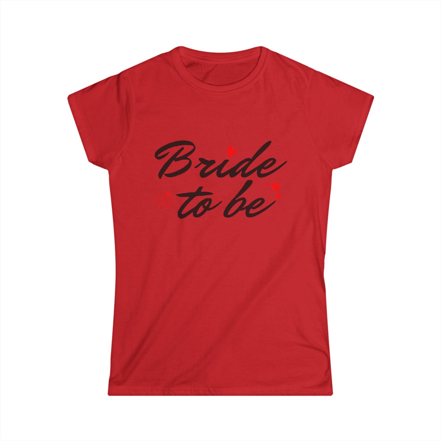 Bride to Be Black Text Women's Softstyle Tee