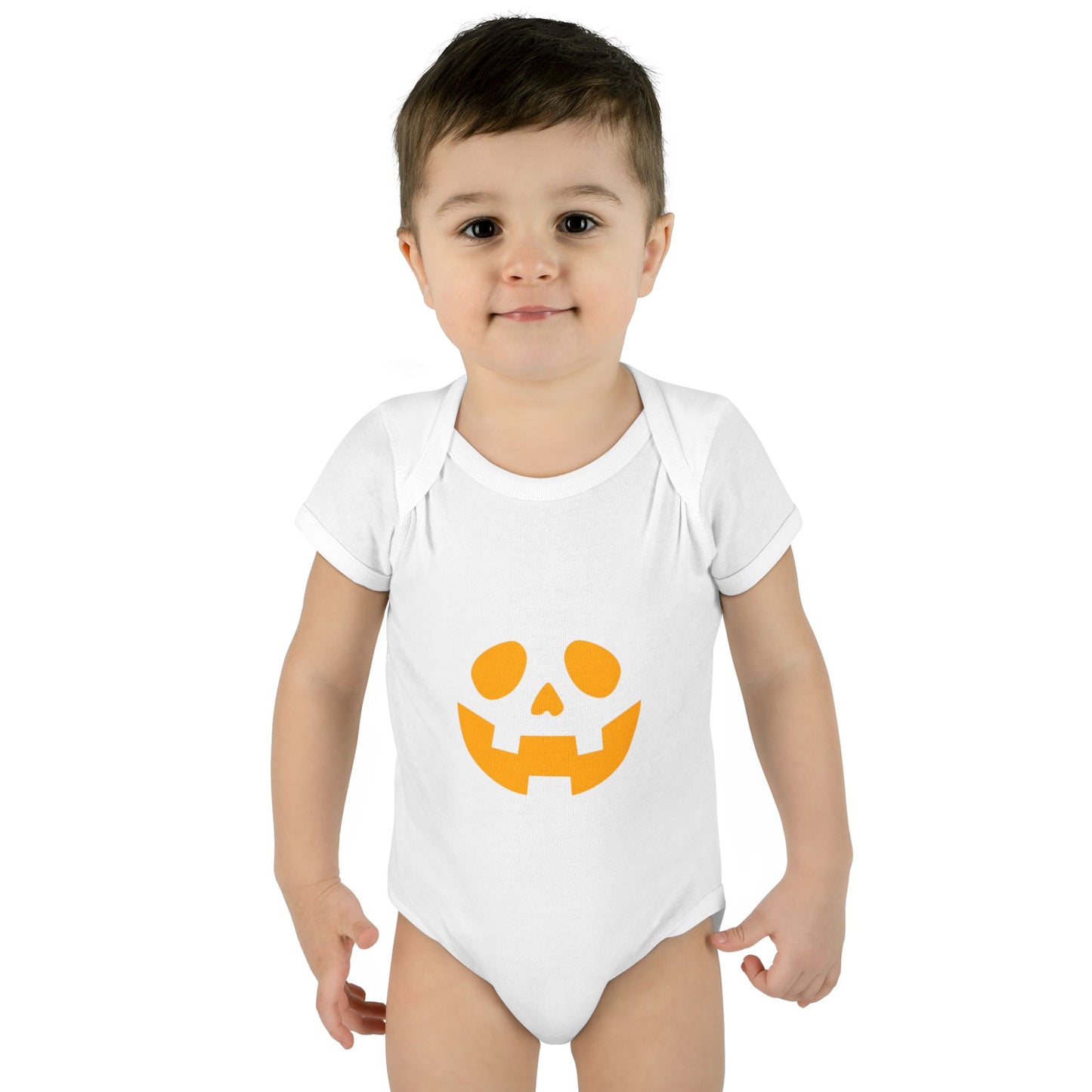 Spooky Halloween Infant Bodysuit (Orange)