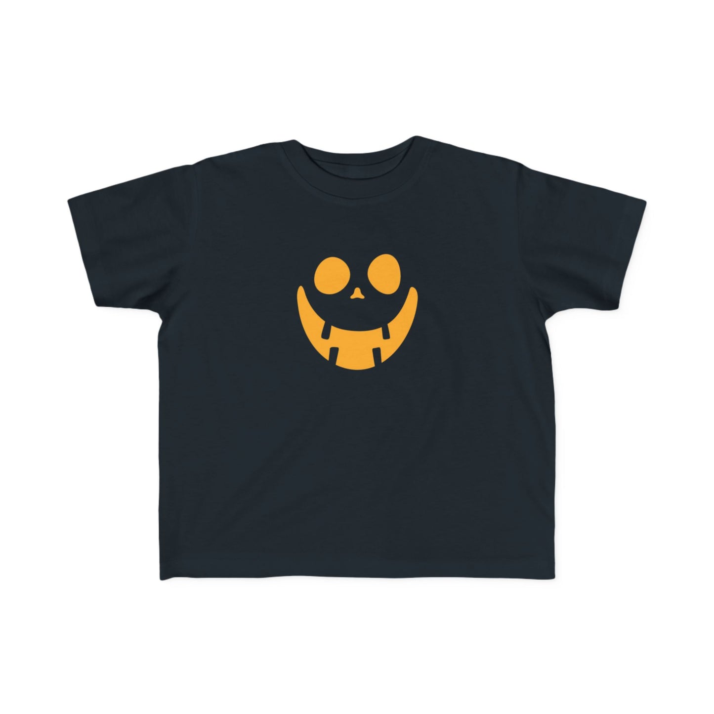 Toddler Midweight Tee with Playful Face Design (Orange)