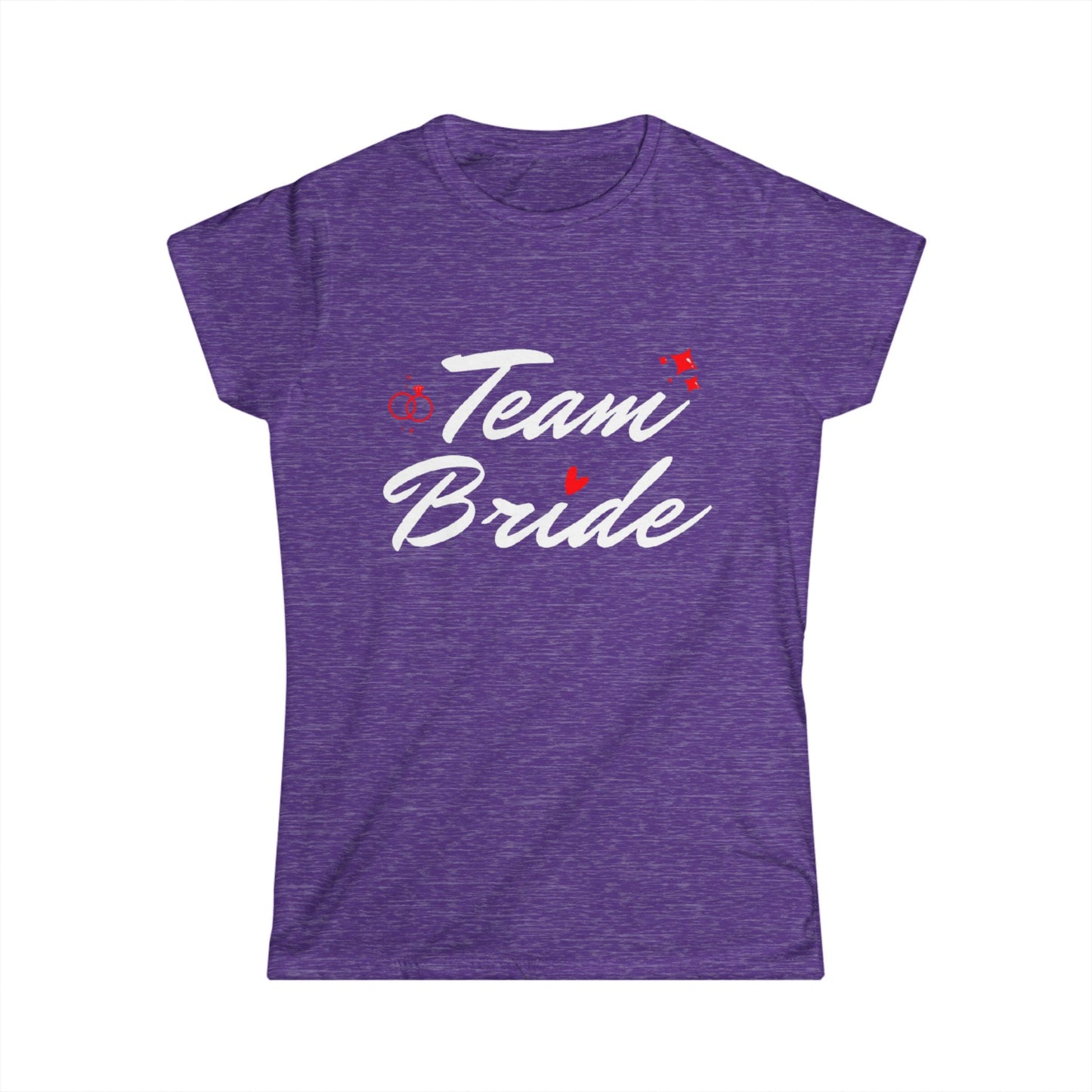 Team Bride White Text Women's Softstyle Tee