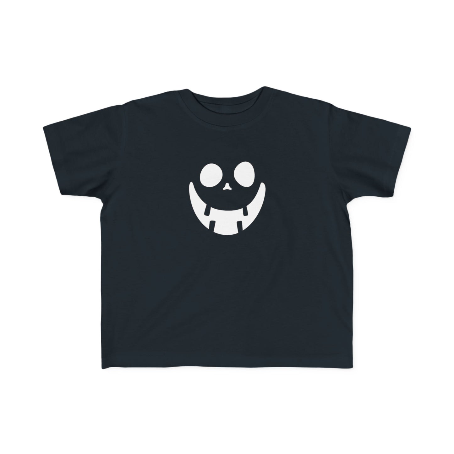 Toddler Midweight Tee with Playful Face Design (White)