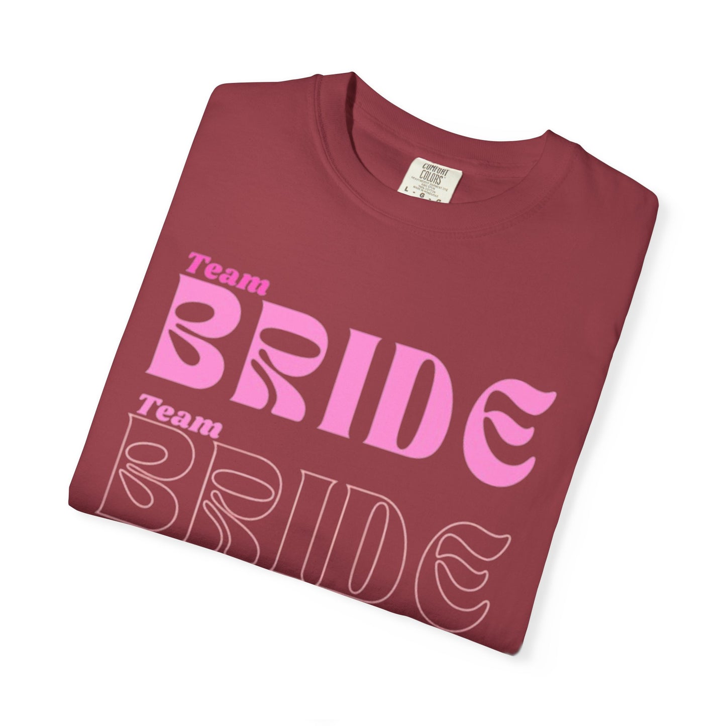 Team Bride Pink Text Tshirt
