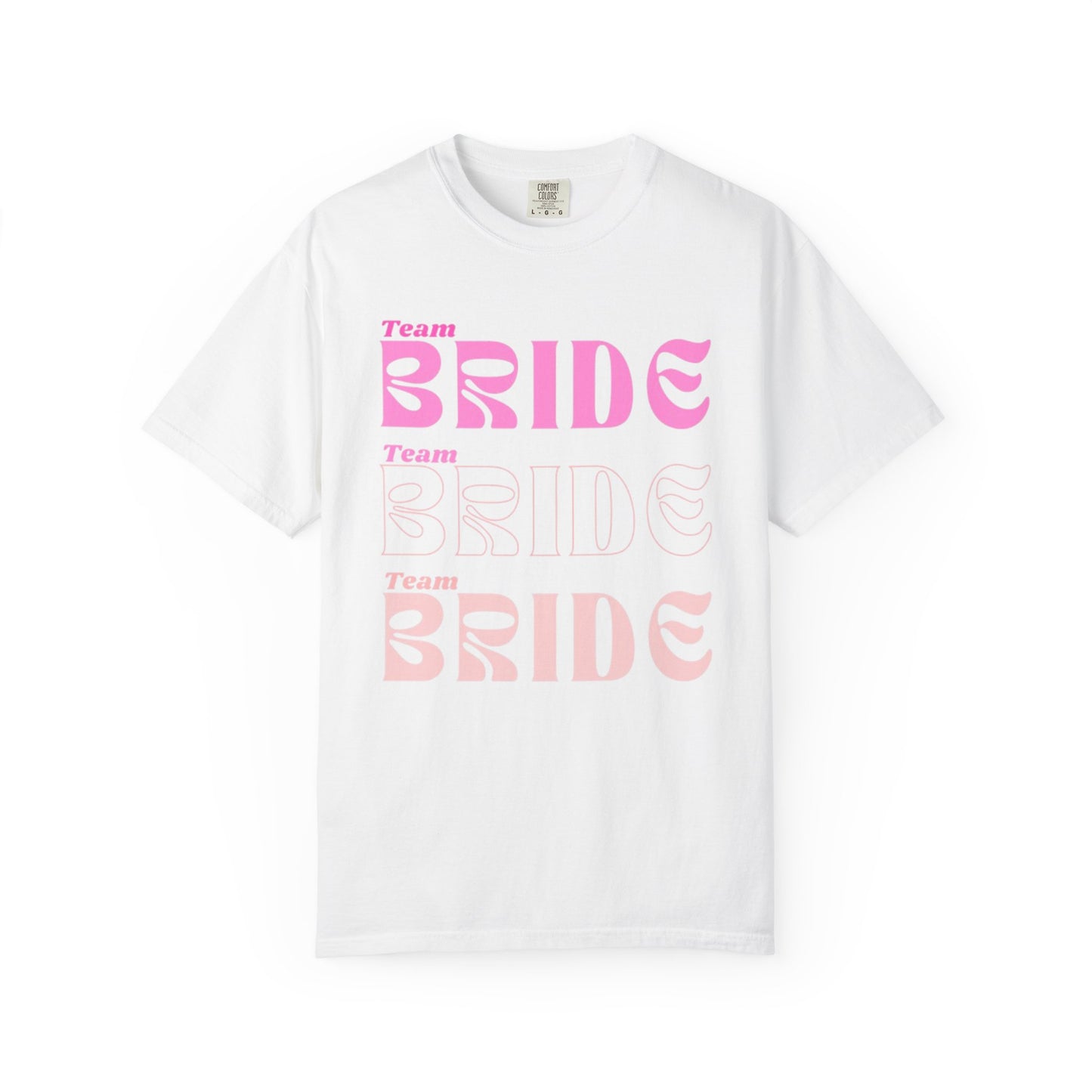 Team Bride Pink Text Tshirt