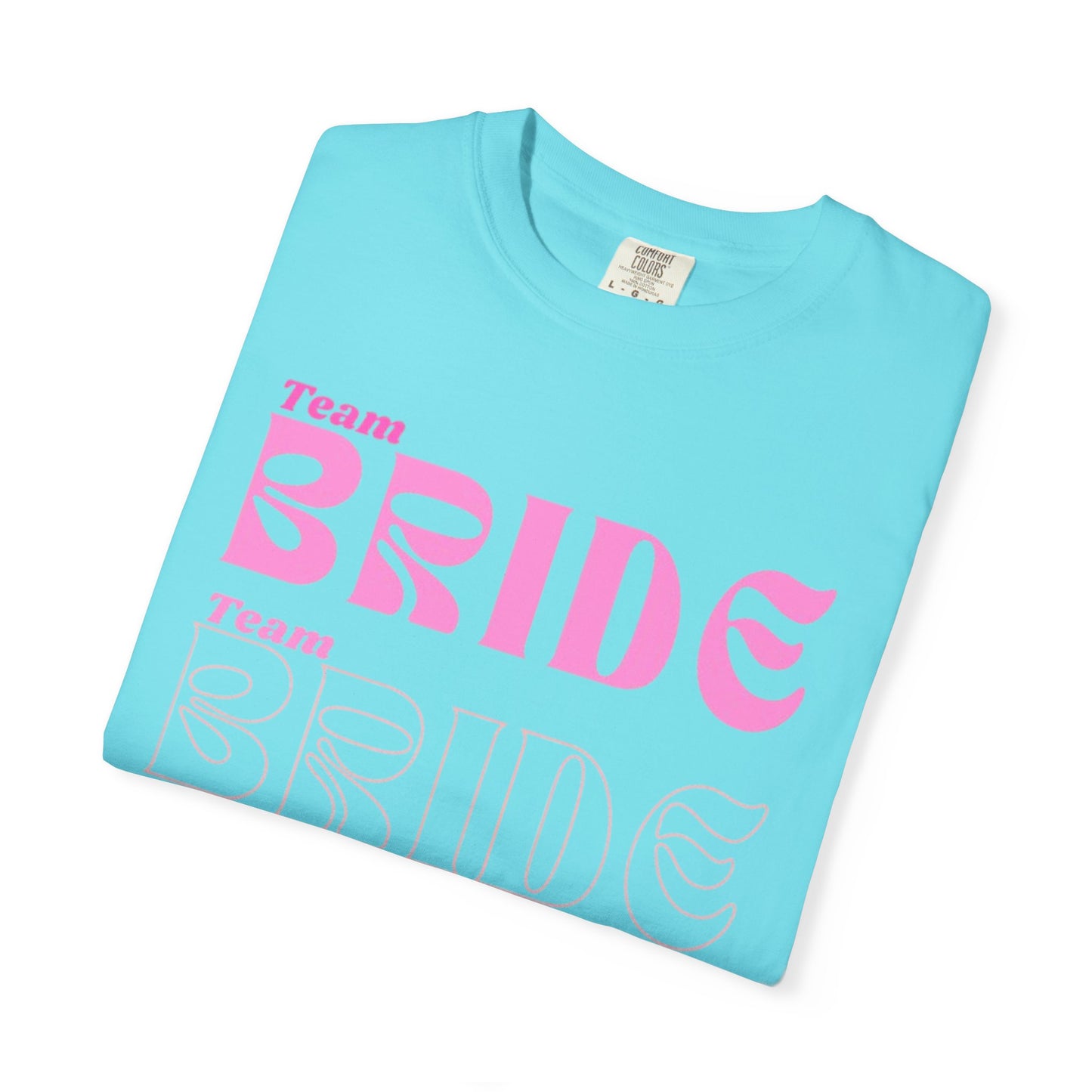 Team Bride Pink Text Tshirt