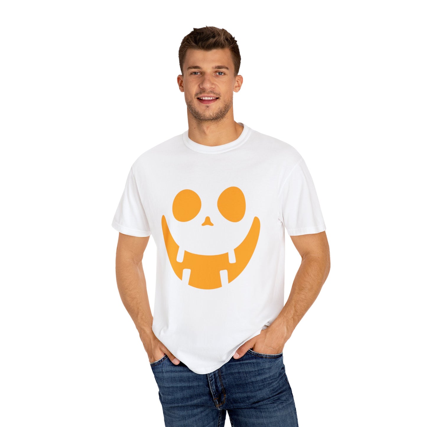 Smiley Face Halloween T-Shirt (Orange)