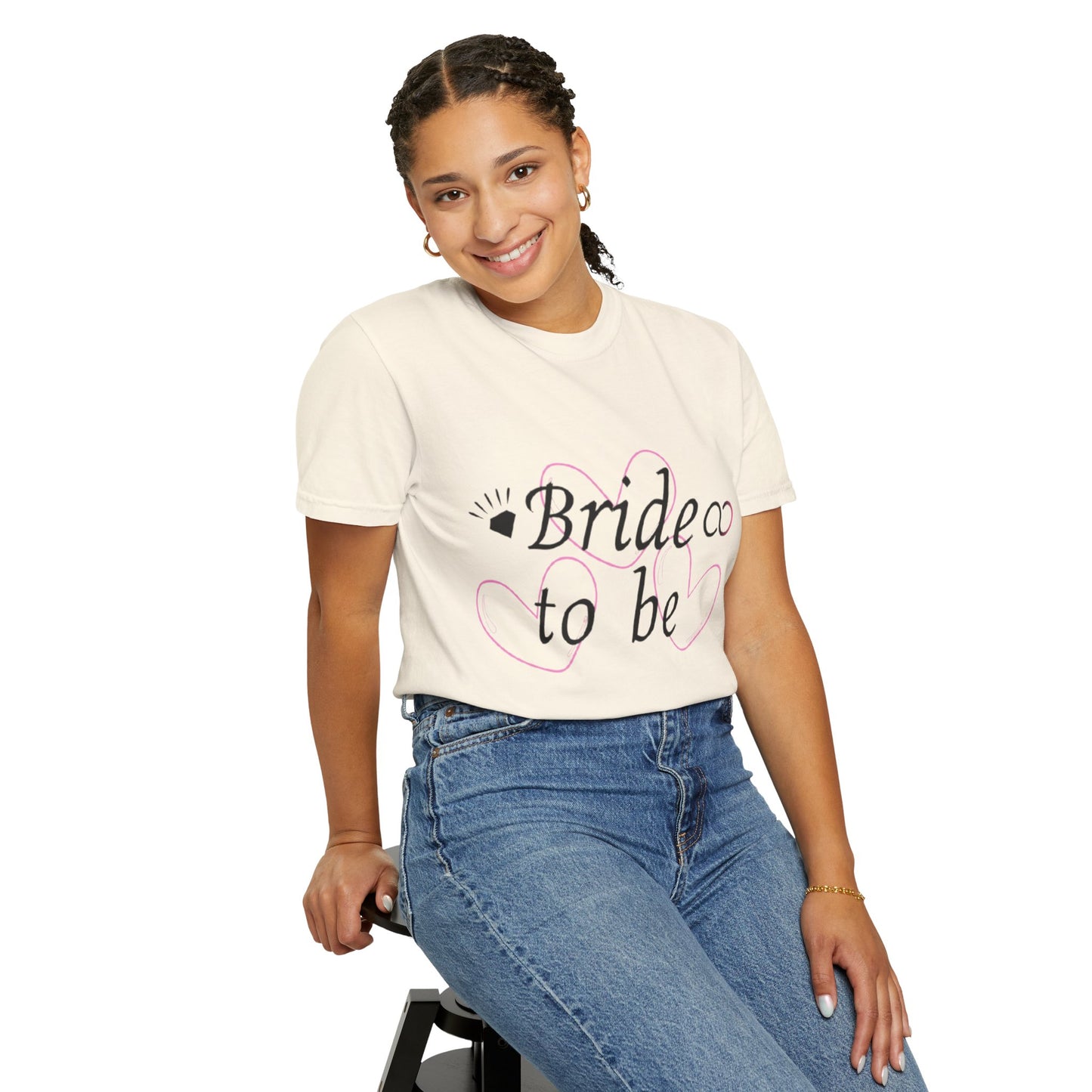 Bride to Be Black Text T-Shirt