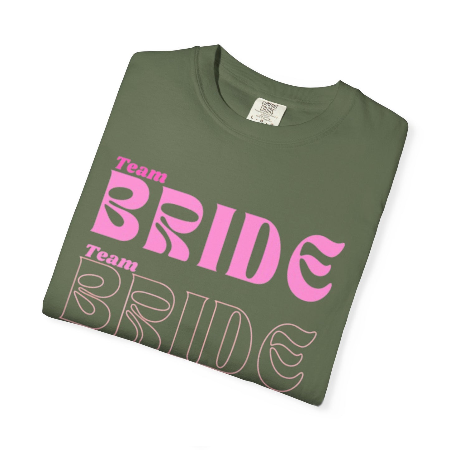 Team Bride Pink Text Tshirt