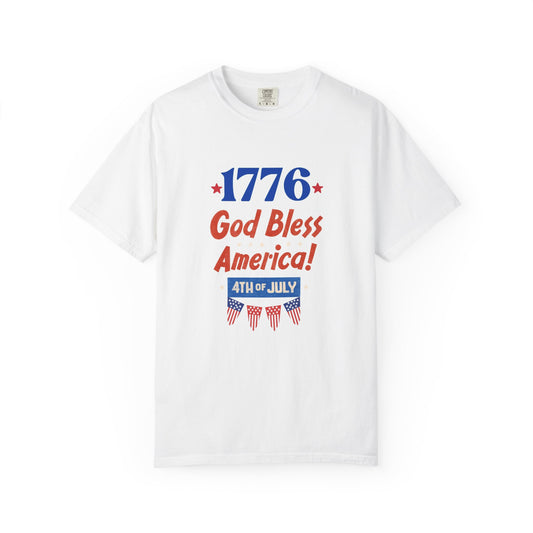 Unisex 4th of July T-Shirt - Patriotic American Flag Tee for All- Patch and Vogue