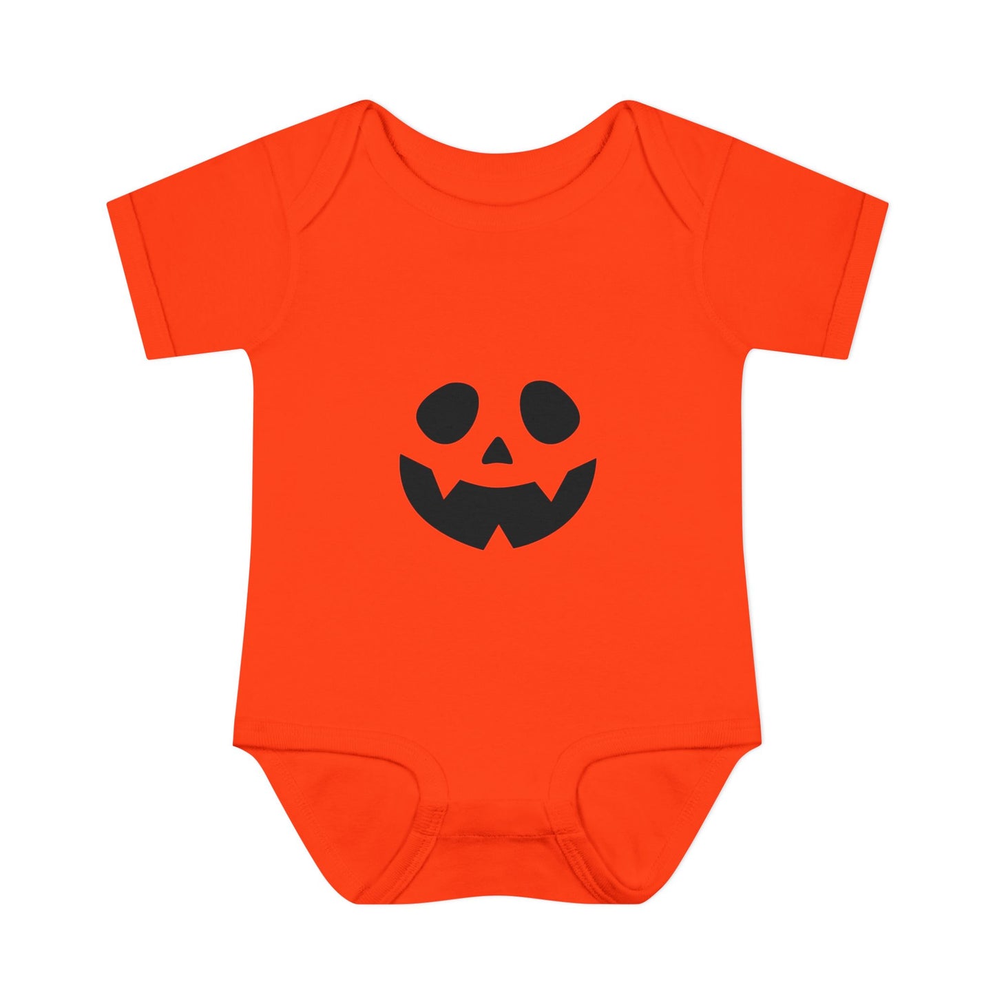 Halloween Baby Bodysuit with Pumpkin Face (Black)