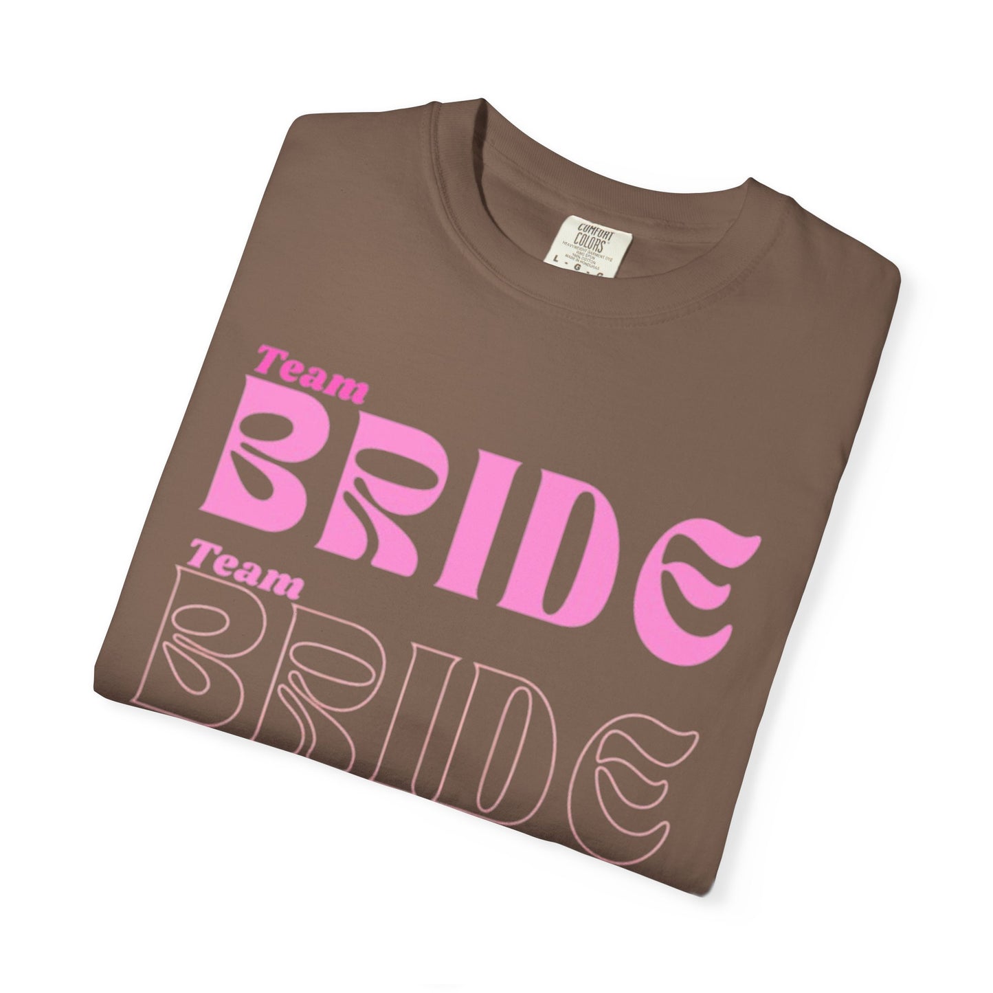 Team Bride Pink Text Tshirt
