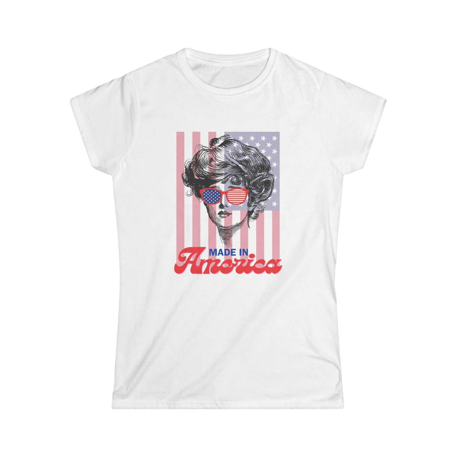 Women's 4th of July Softstyle Tee - Patriotic Independence Day Shirt