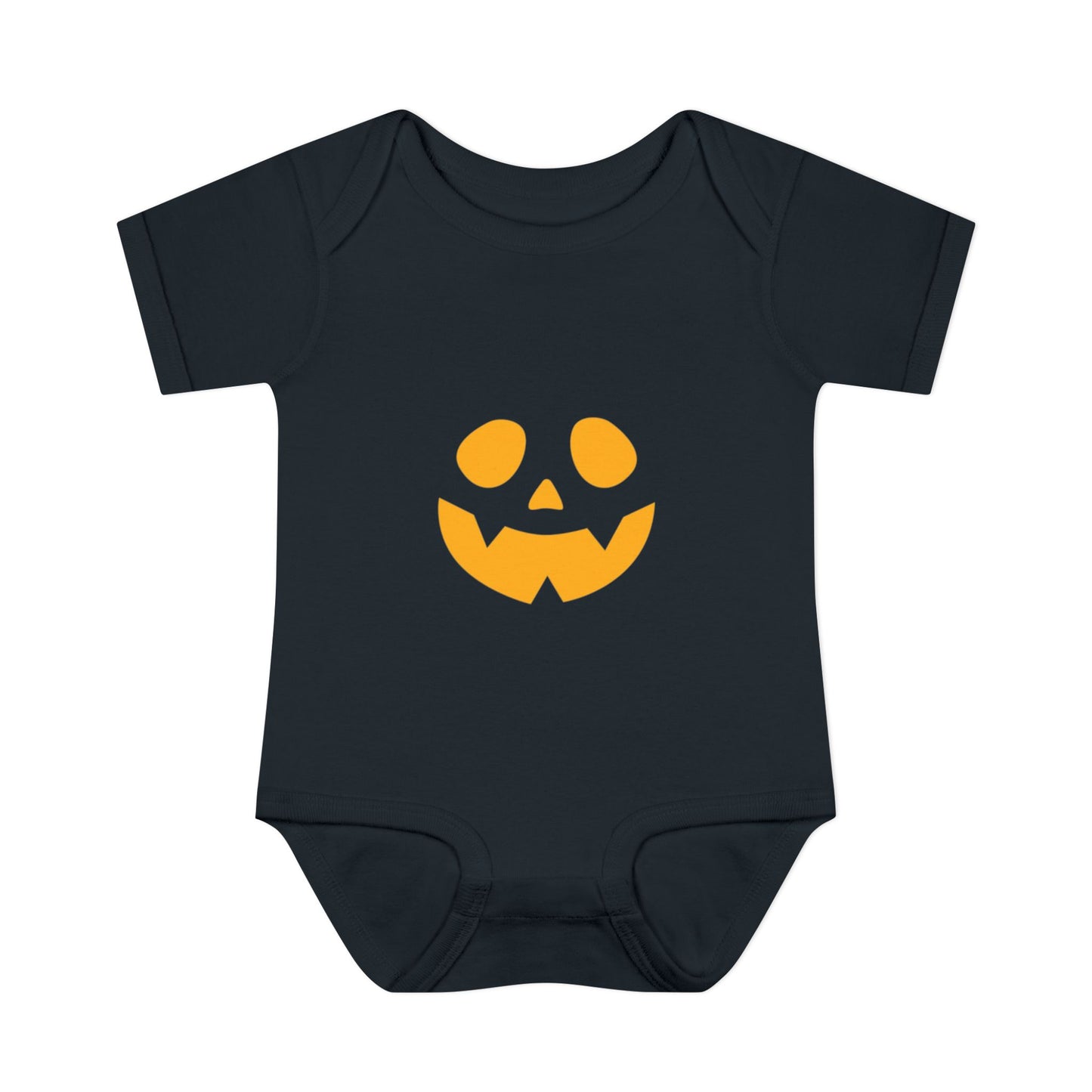 Halloween Baby Bodysuit with Pumpkin Face (Orange)