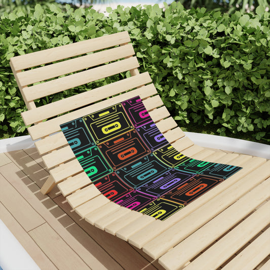 Colorful Retro Cassette Tape Beach Towels
