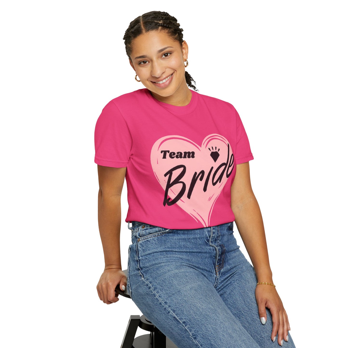 Team Bride Heart T-Shirt  Wedding Tee
