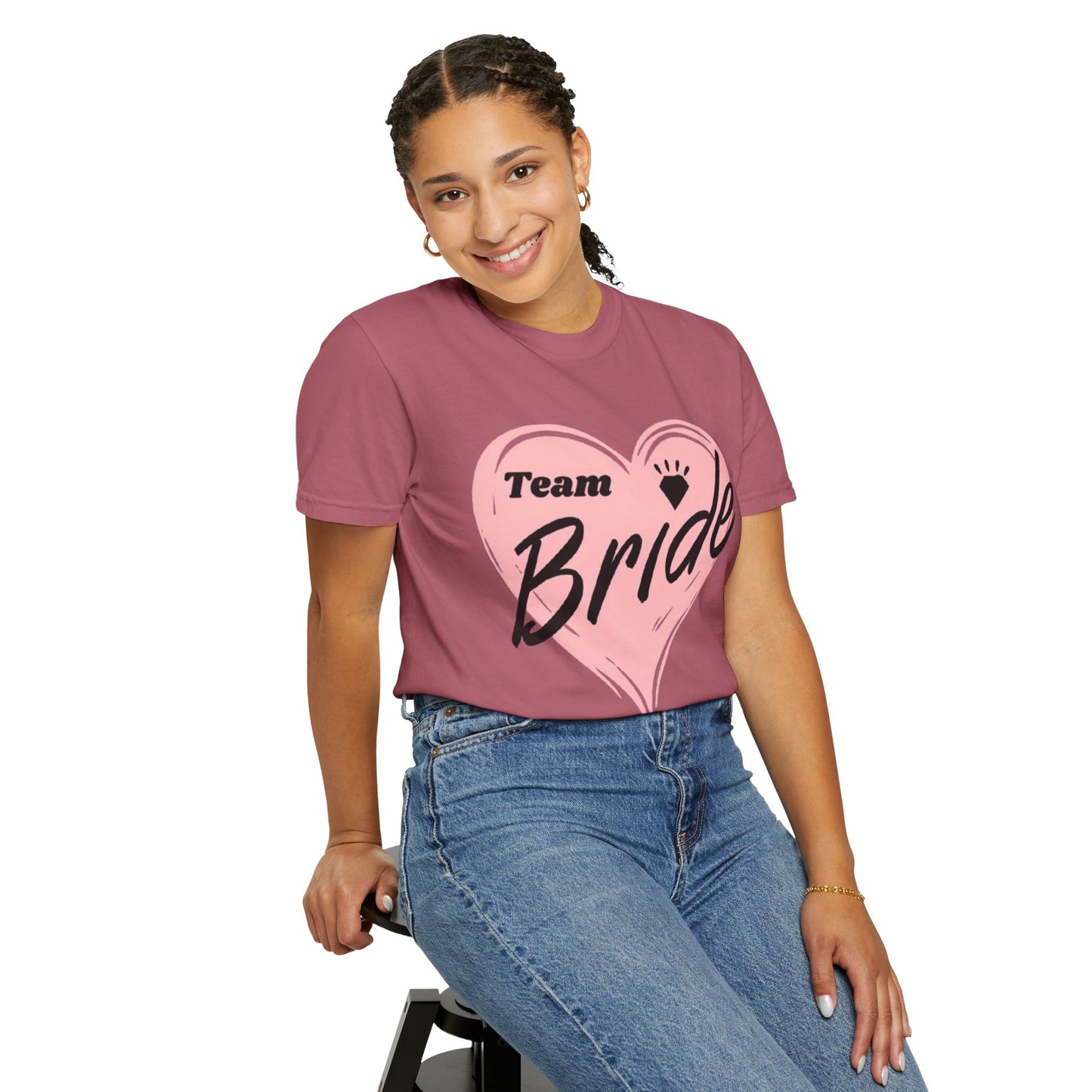 Team Bride Heart T-Shirt  Wedding Tee