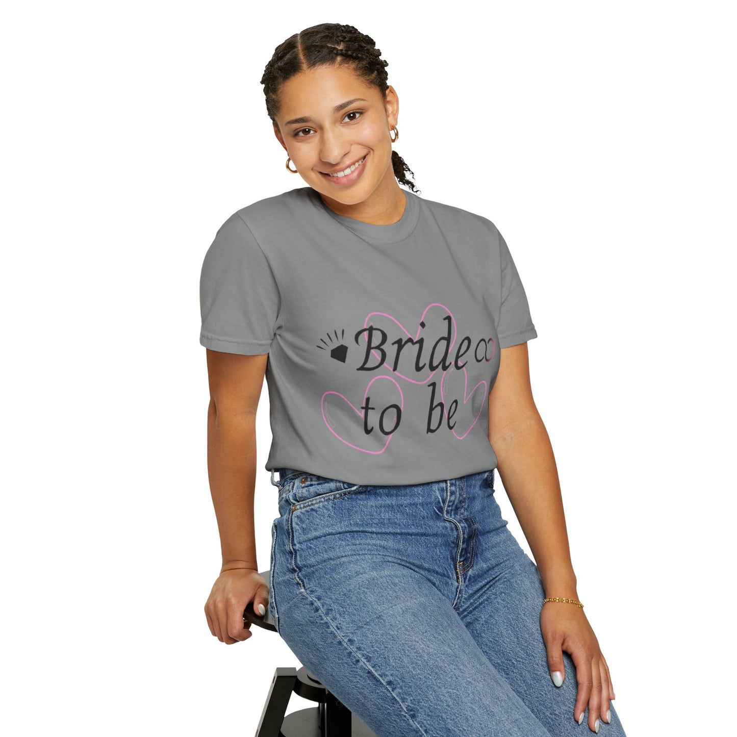 Bride to Be Black Text T-Shirt