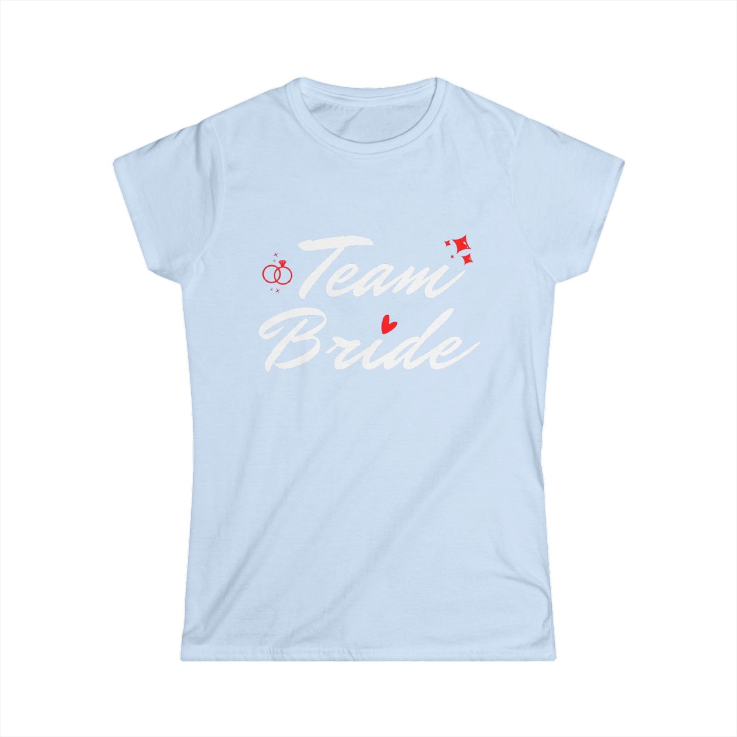 Team Bride White Text Women's Softstyle Tee