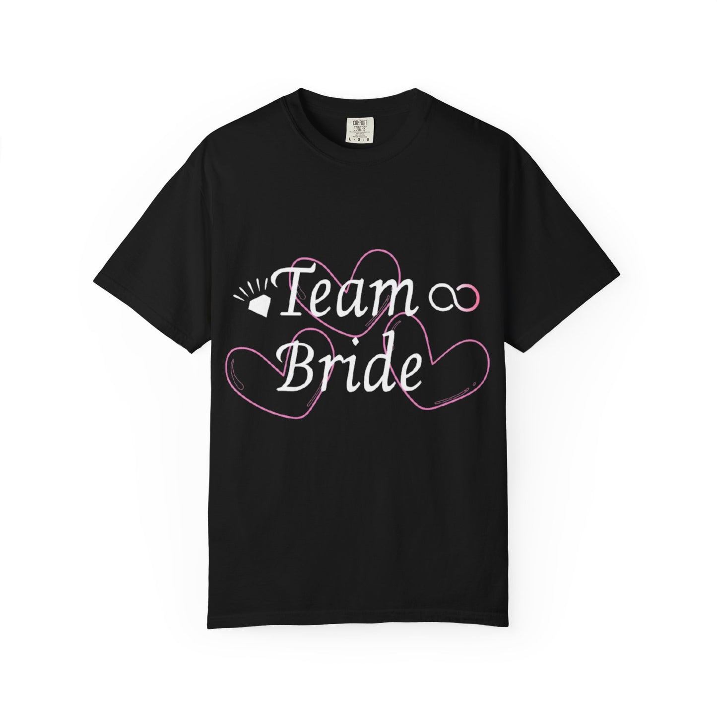 Team Bride White Text Tshirt