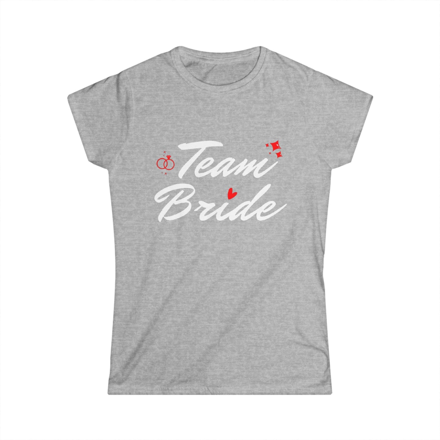 Team Bride White Text Women's Softstyle Tee