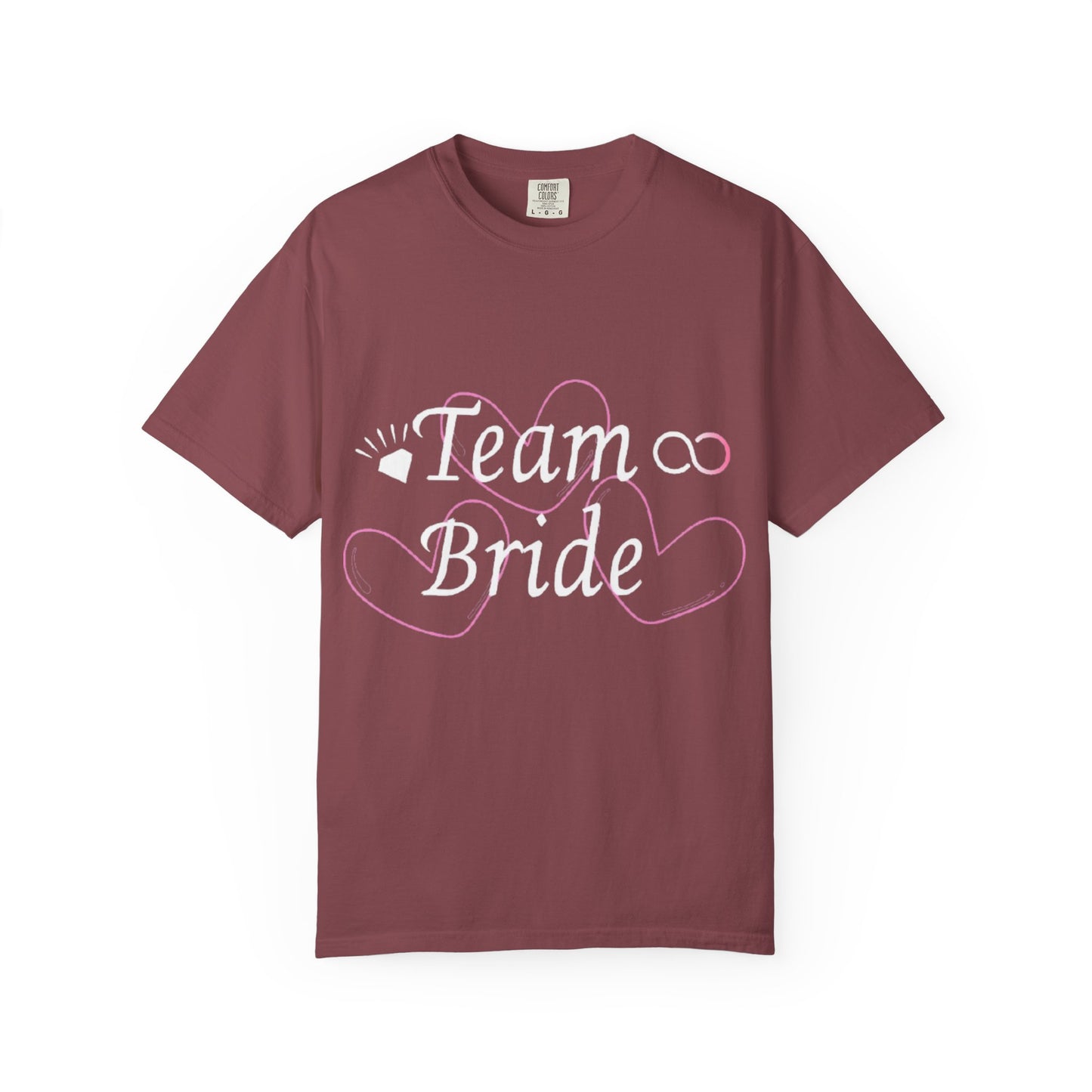 Team Bride White Text Tshirt