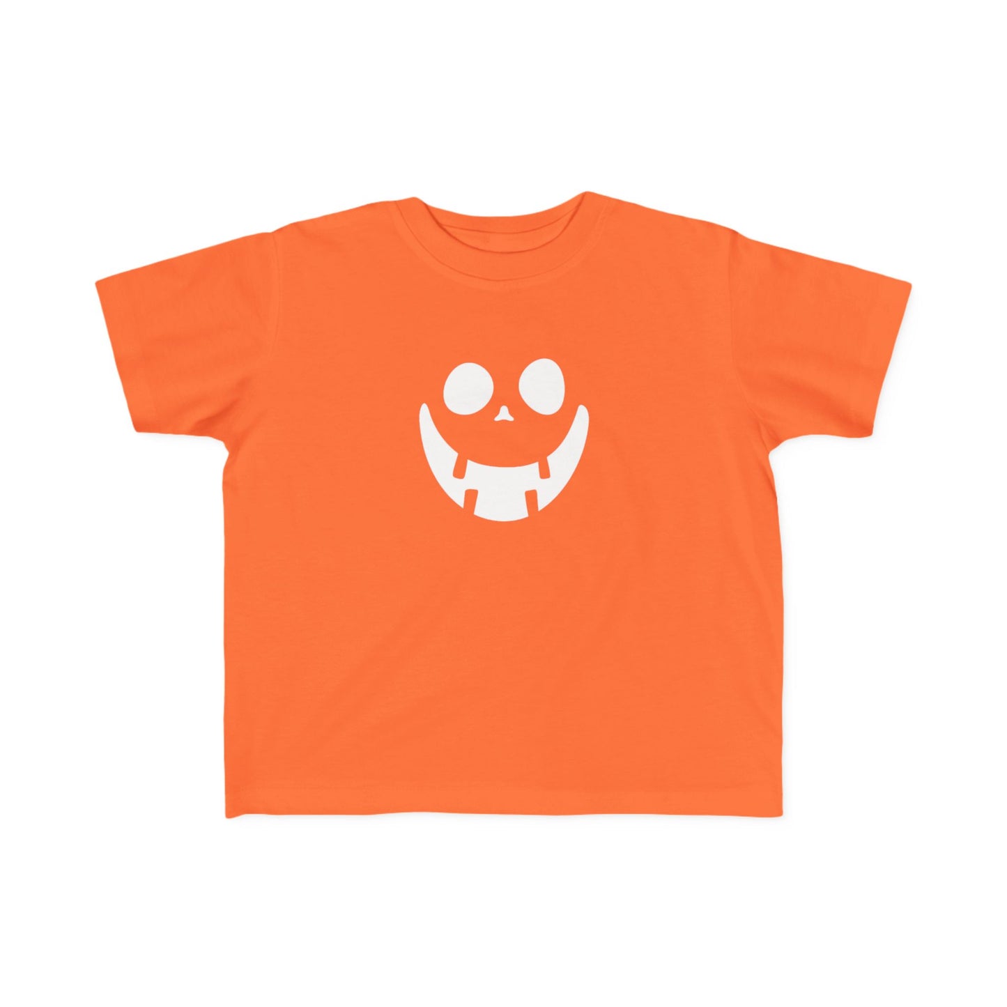 Toddler Midweight Tee with Playful Face Design (White)