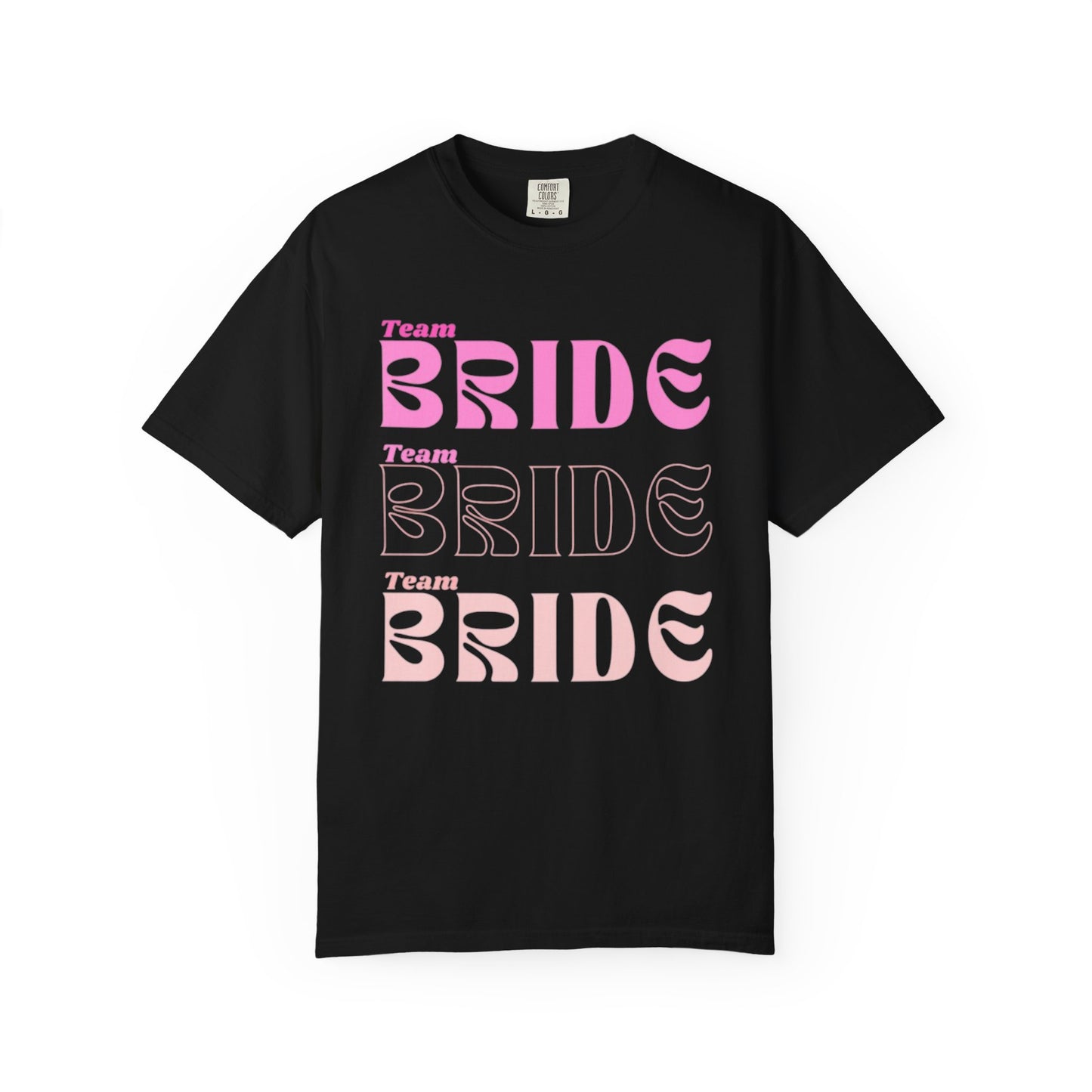 Team Bride Pink Text Tshirt