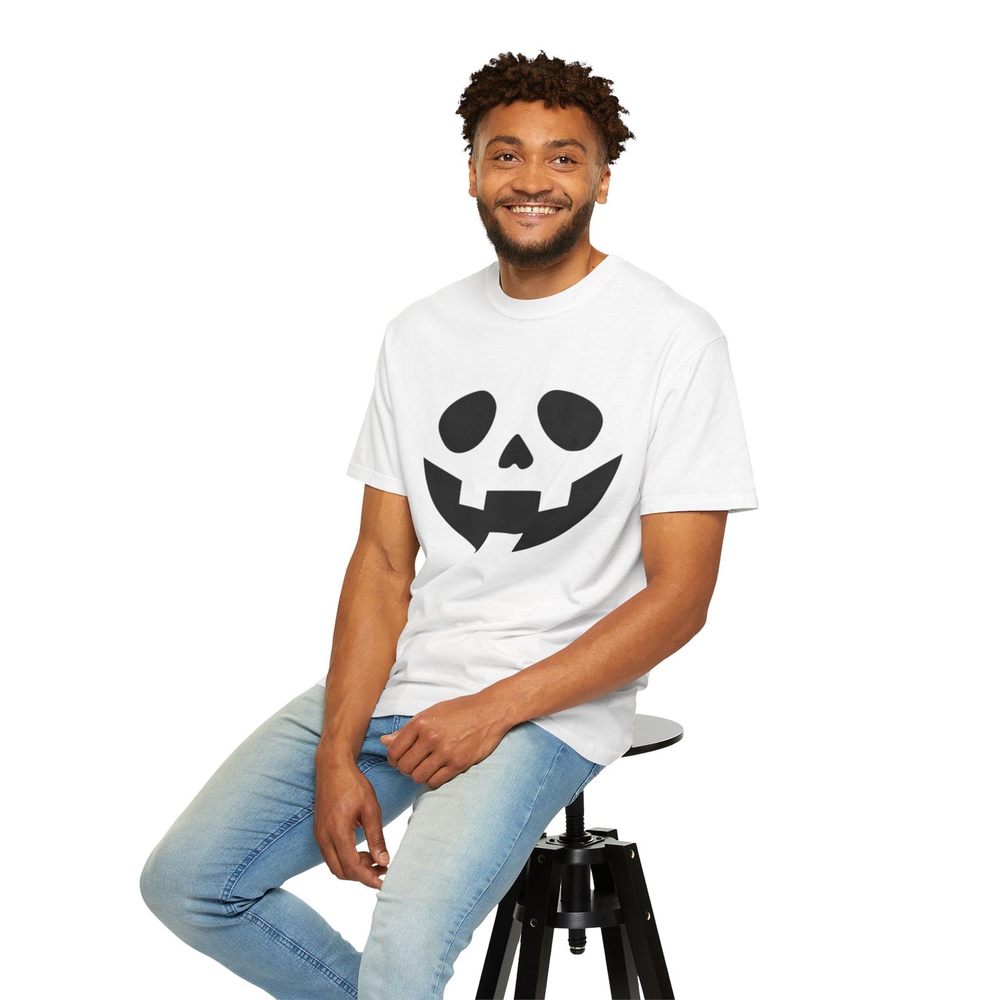 Halloween Black Pumpkin Face T-Shirt